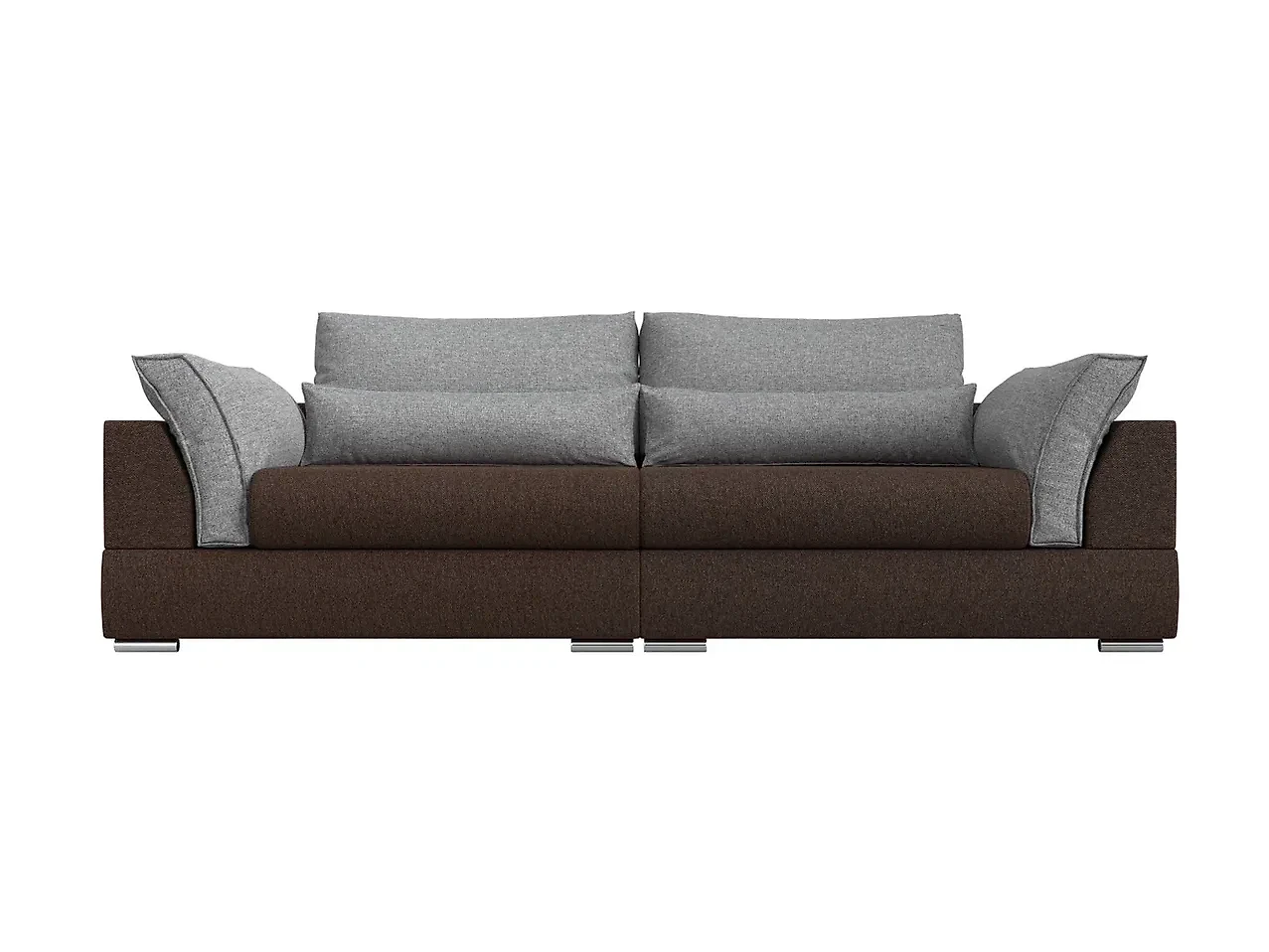 Прямой диван серого цвета Пекин Кантри Дизайн 4