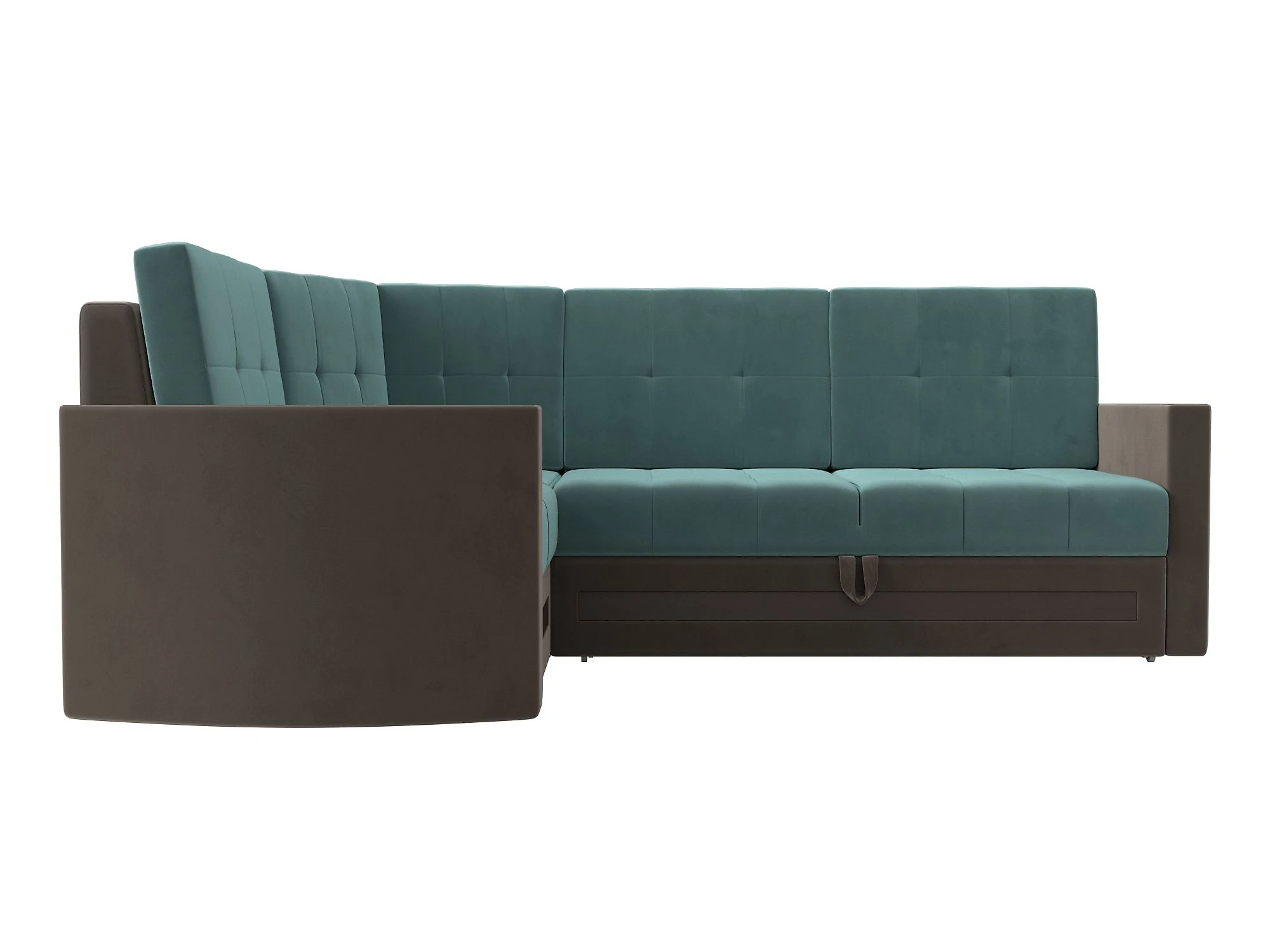 Угловой диван с правым углом Белла Плюш Дизайн 4