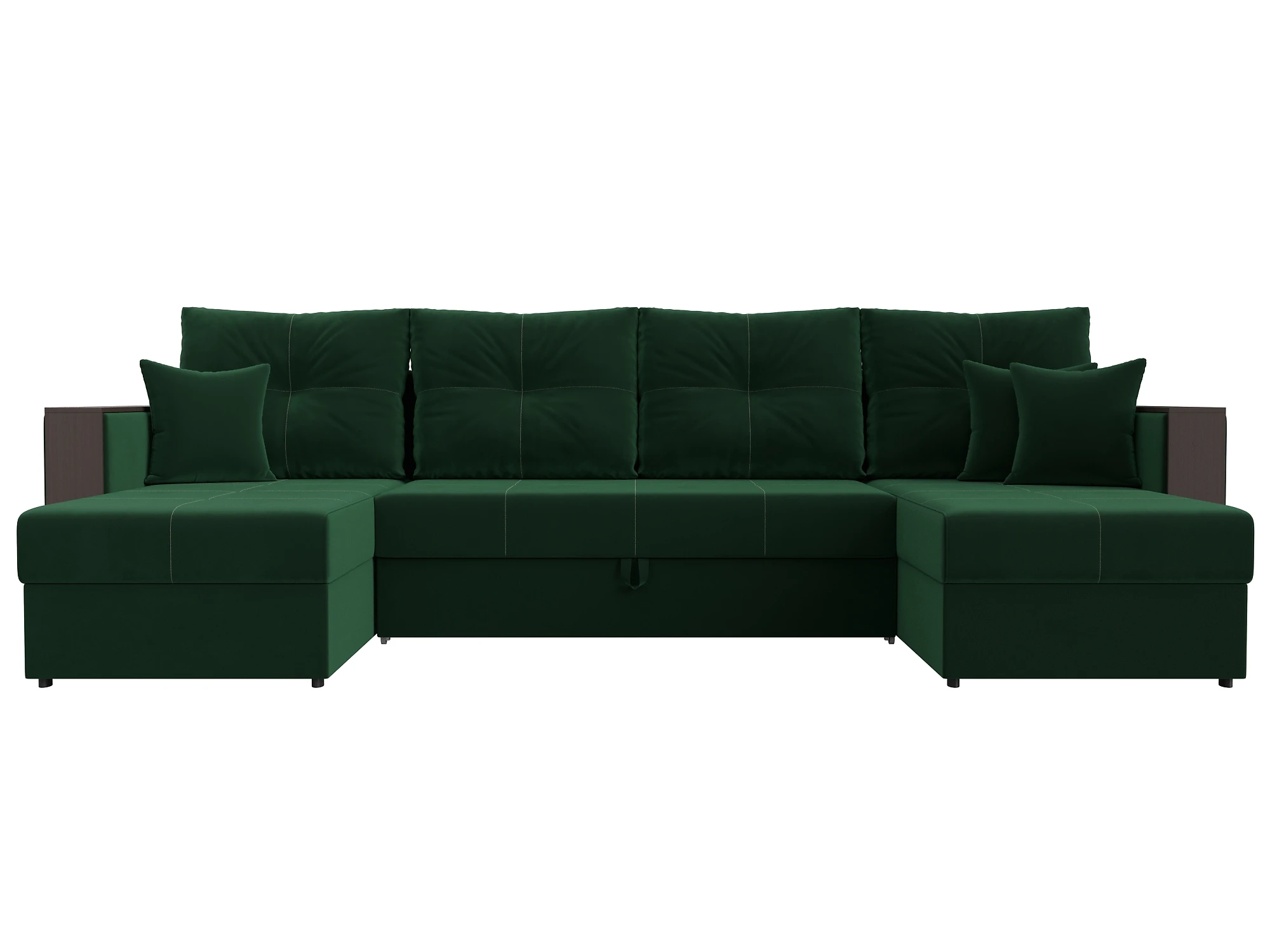 диван зеленый Валенсия-П Плюш Дизайн 4