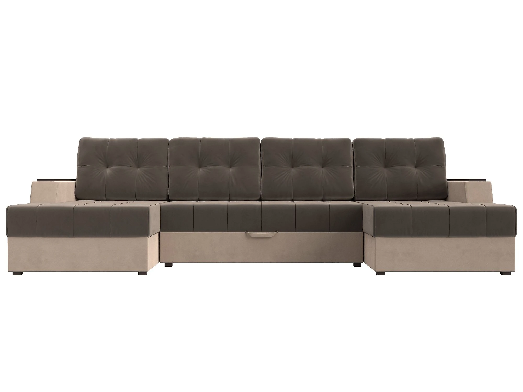 Угловой диван с канапе Эмир-П Плюш Дизайн 12