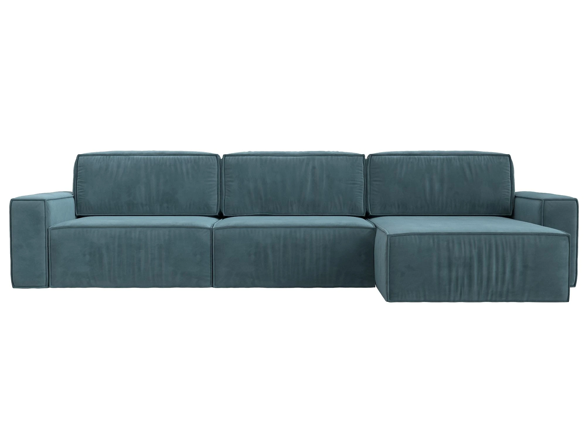 Угловой диван с независимым пружинным блоком Прага Классик лонг Плюш Дизайн 2