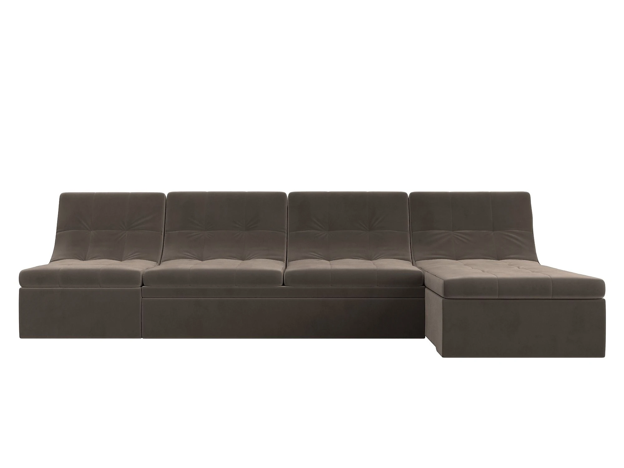  угловой диван с оттоманкой Холидей Плюш Дизайн 4