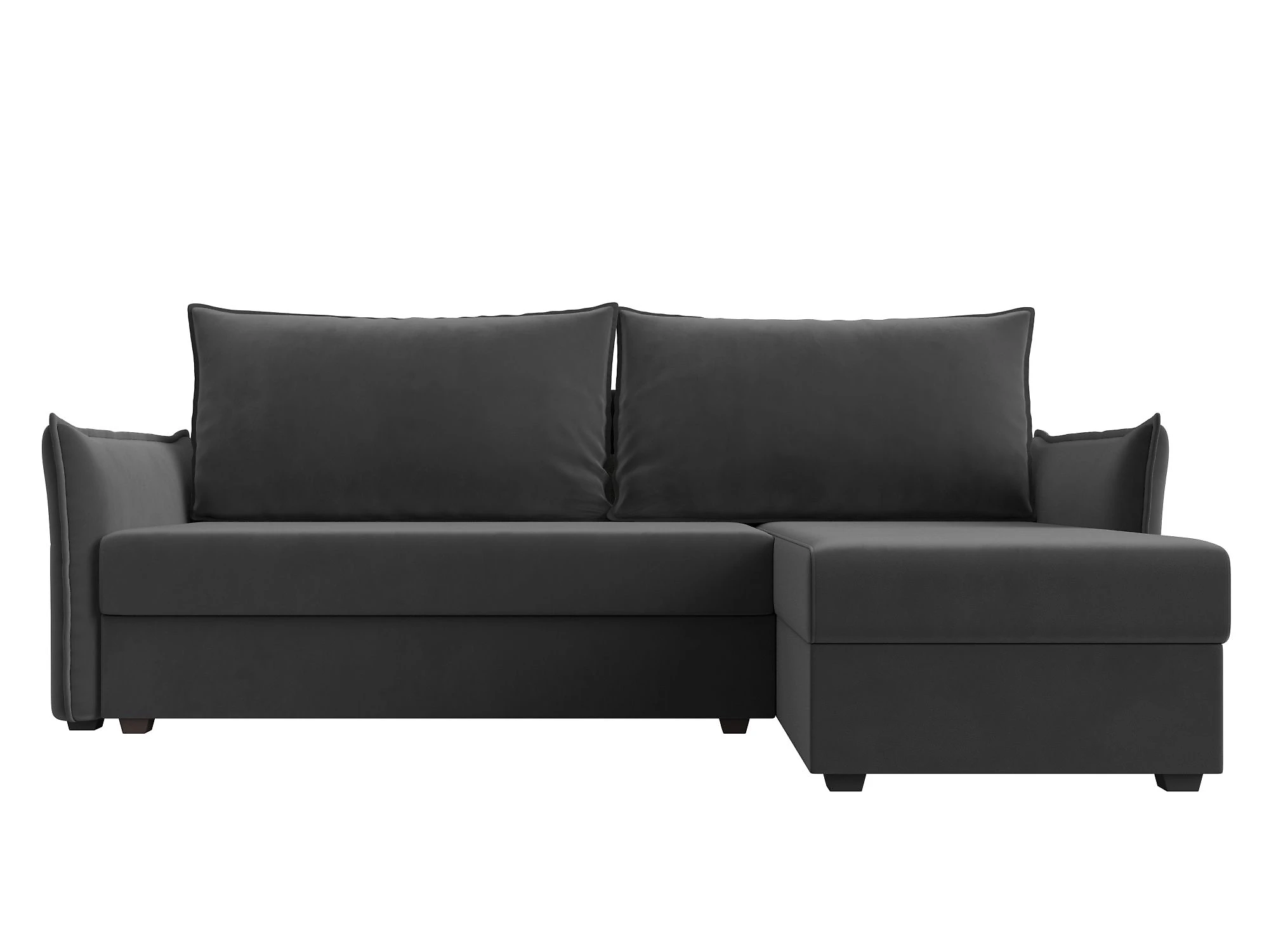 Серый диван еврокнижка Лига-004 Плюш Дизайн 6
