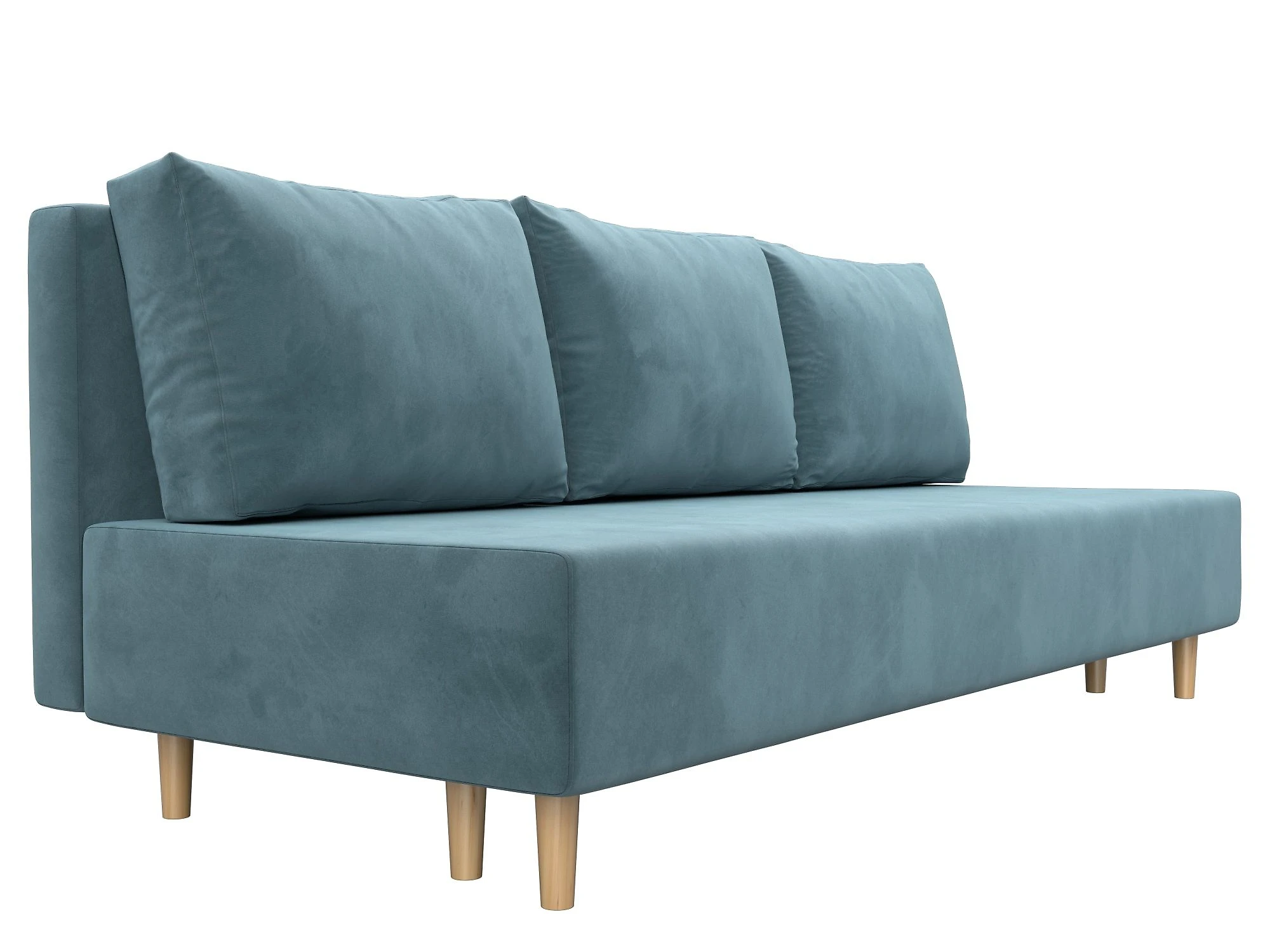 Прямой диван из велюра  Лига-033 Плюш Дизайн 2
