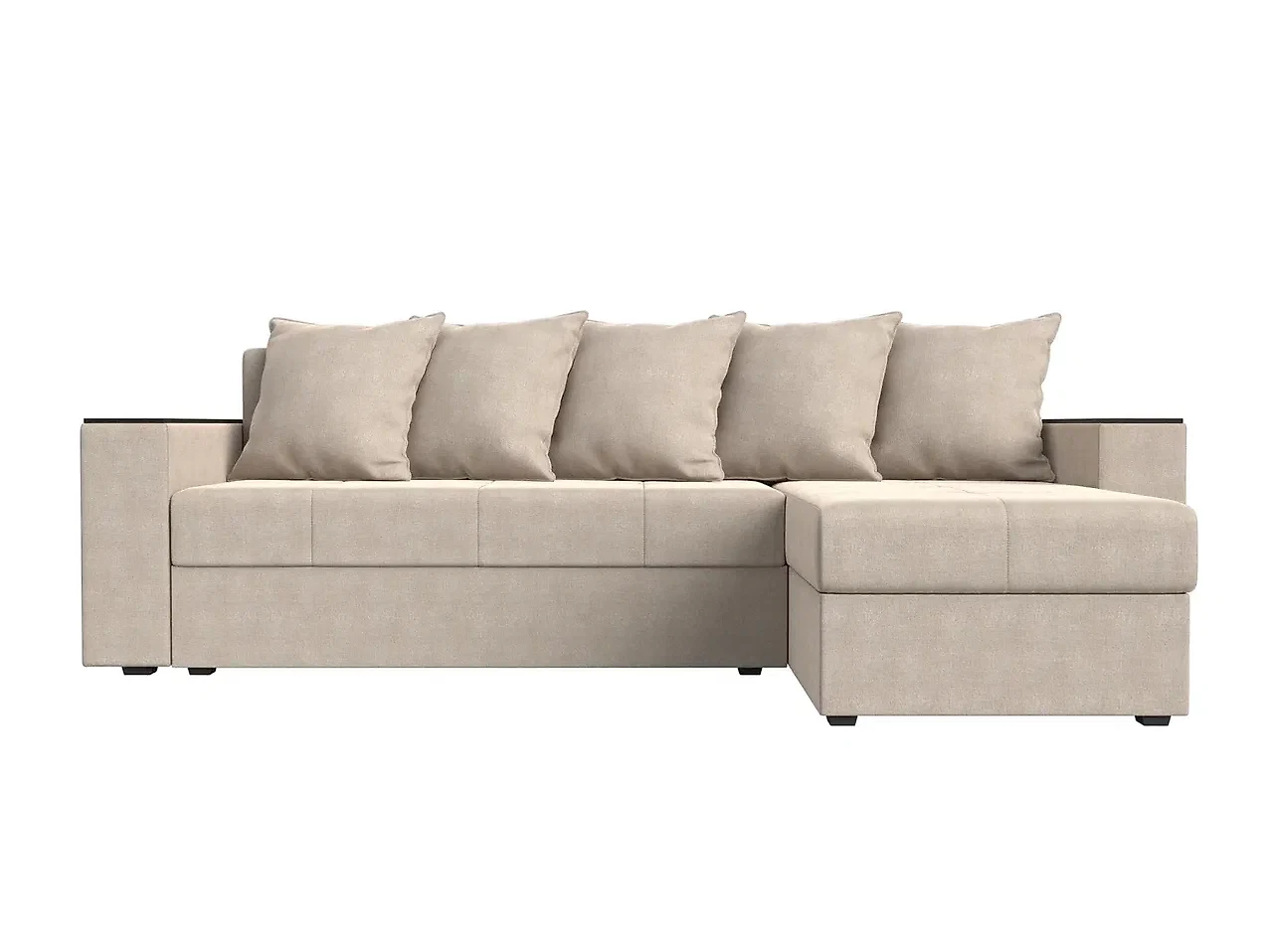 Угловой диван с подушками Дубай Лайт Кантри Беж