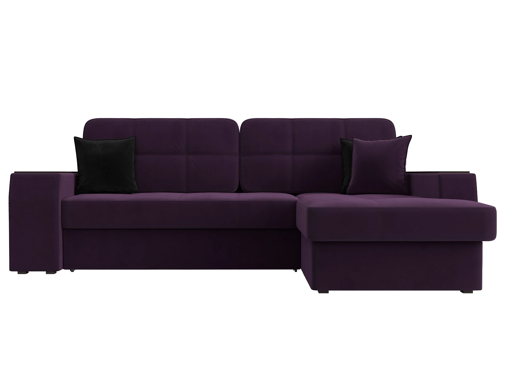Угловой диван для спальни Брюссель Плюш Виолет