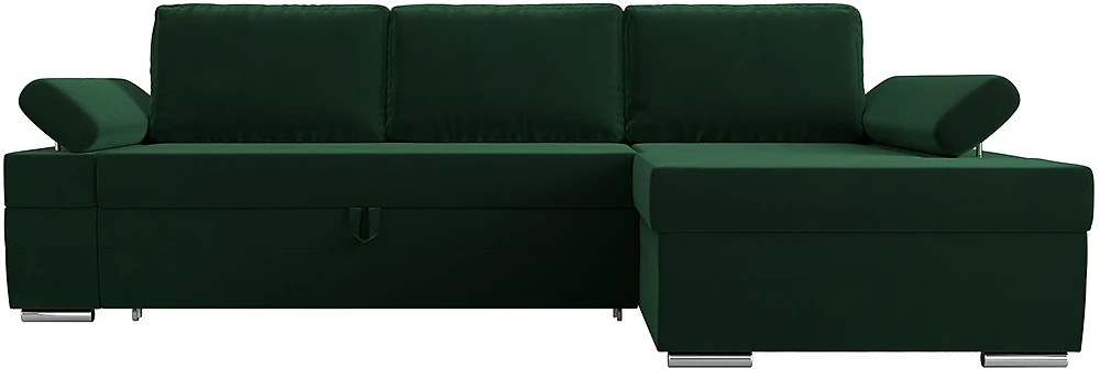 диван зеленого цвета Канкун Велюр Грин