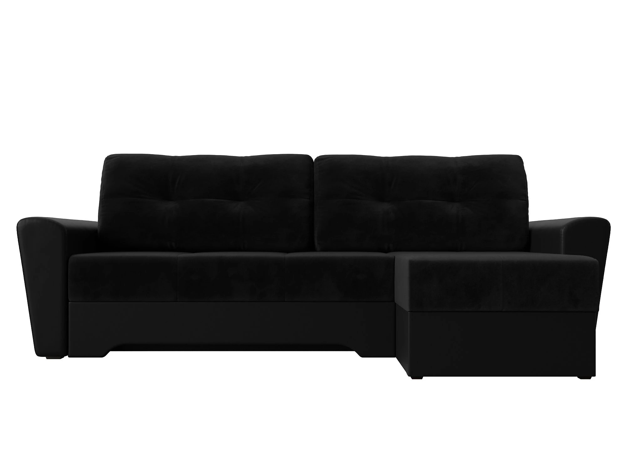 Угловой диван с подушками Амстердам Плюш Дизайн 16