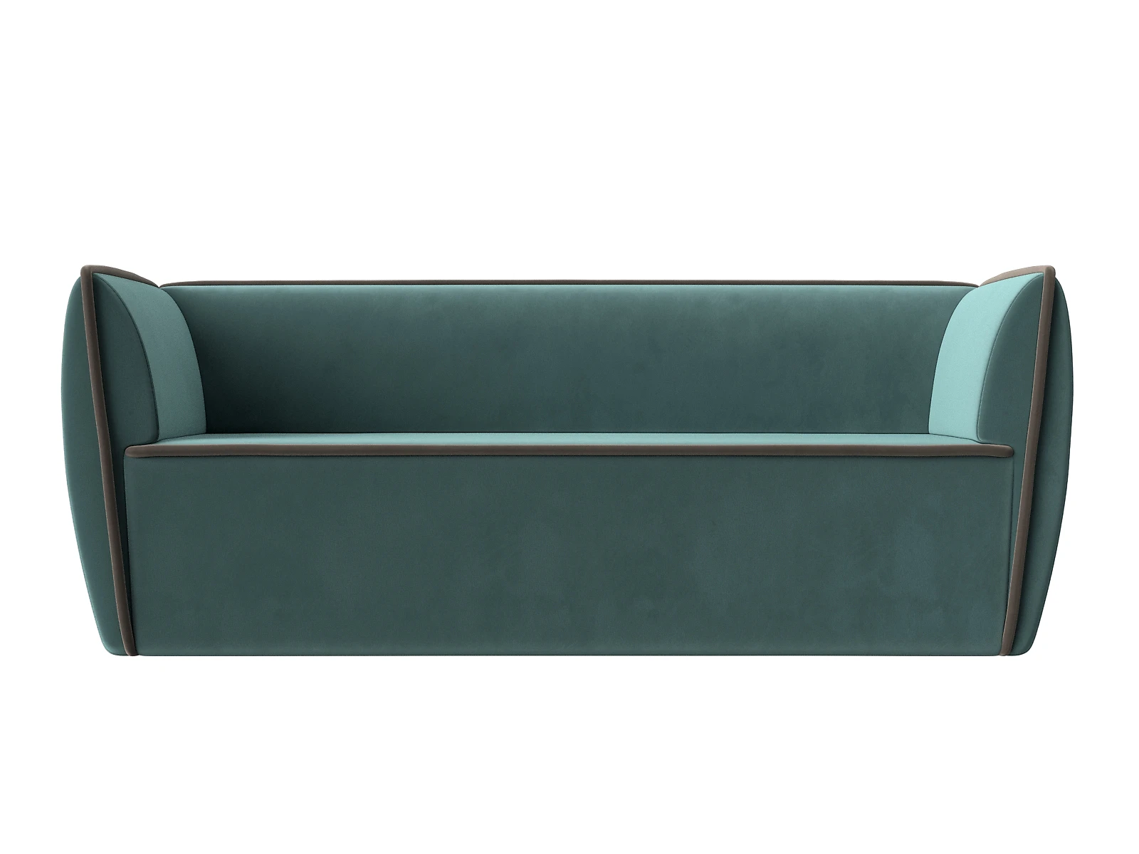 Узкий прямой диван Бергамо-3 Плюш Дизайн 4