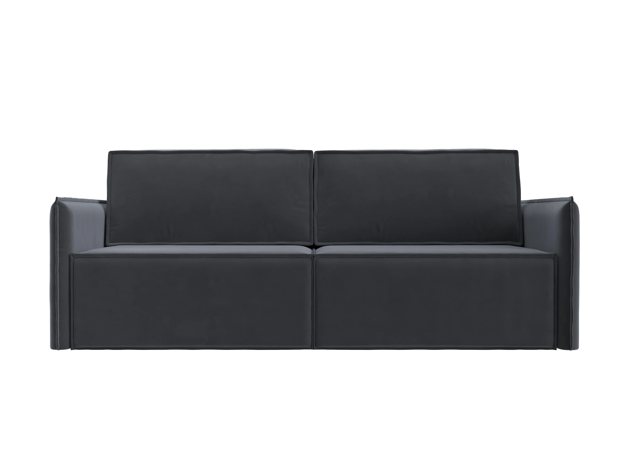 Прямой диван с пружинным блоком Либерти Велюр Грей