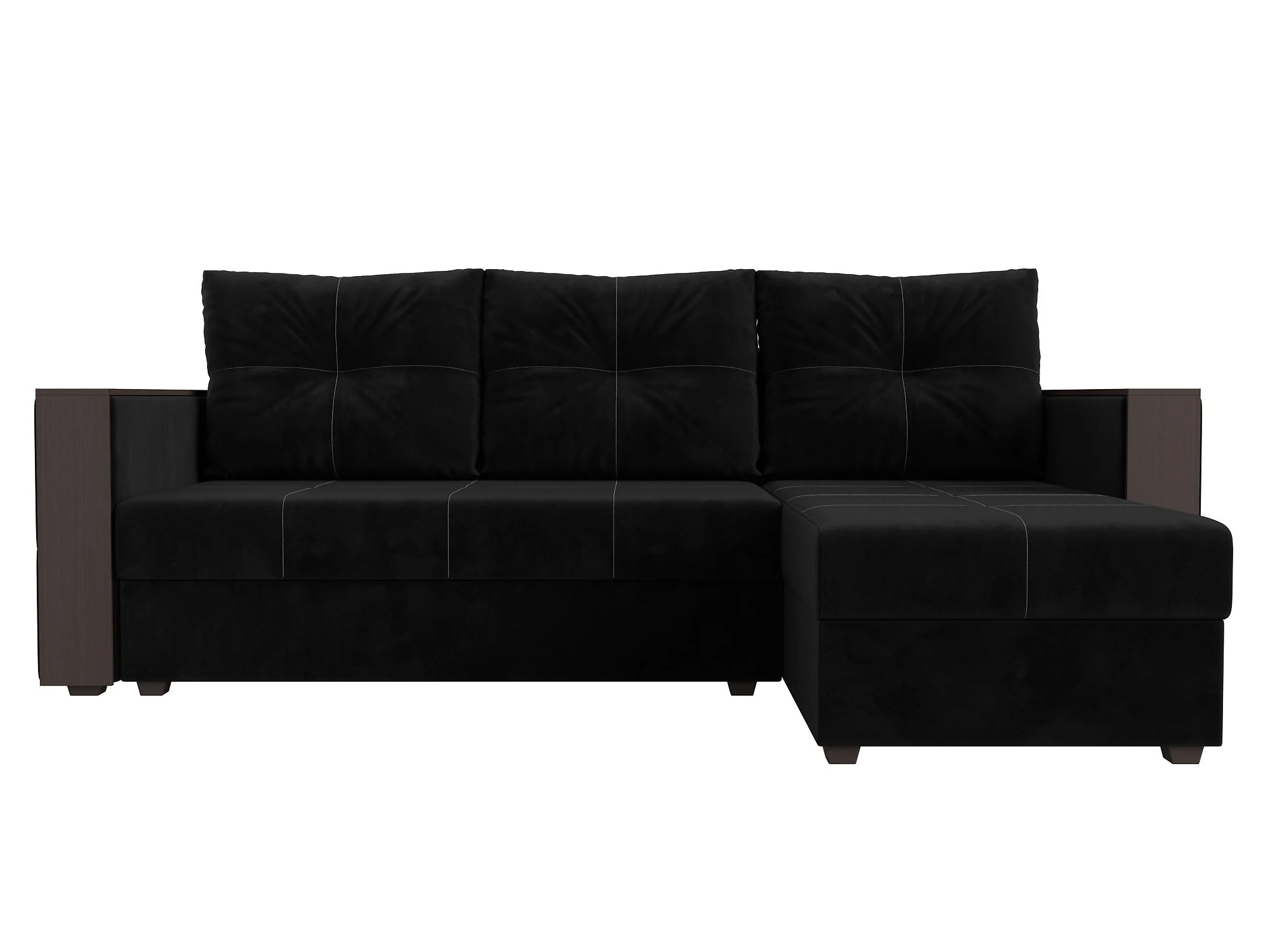 Угловой диван из велюра Валенсия Лайт Плюш Дизайн 8