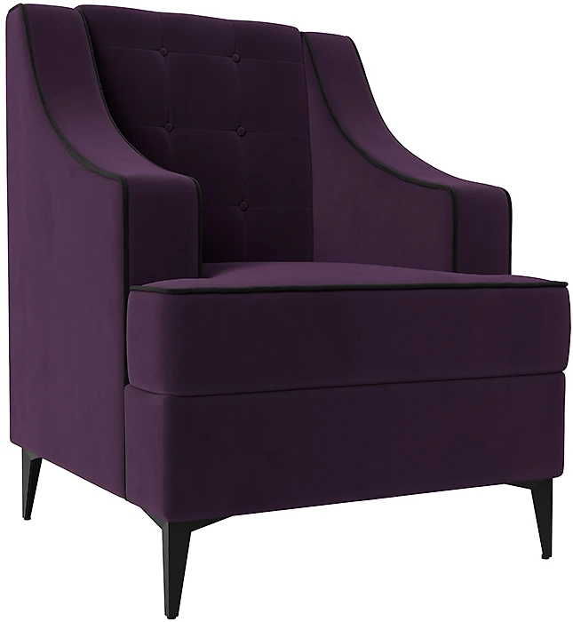  кресло для отдыха Марк Велюр Фиолетовый-Черный