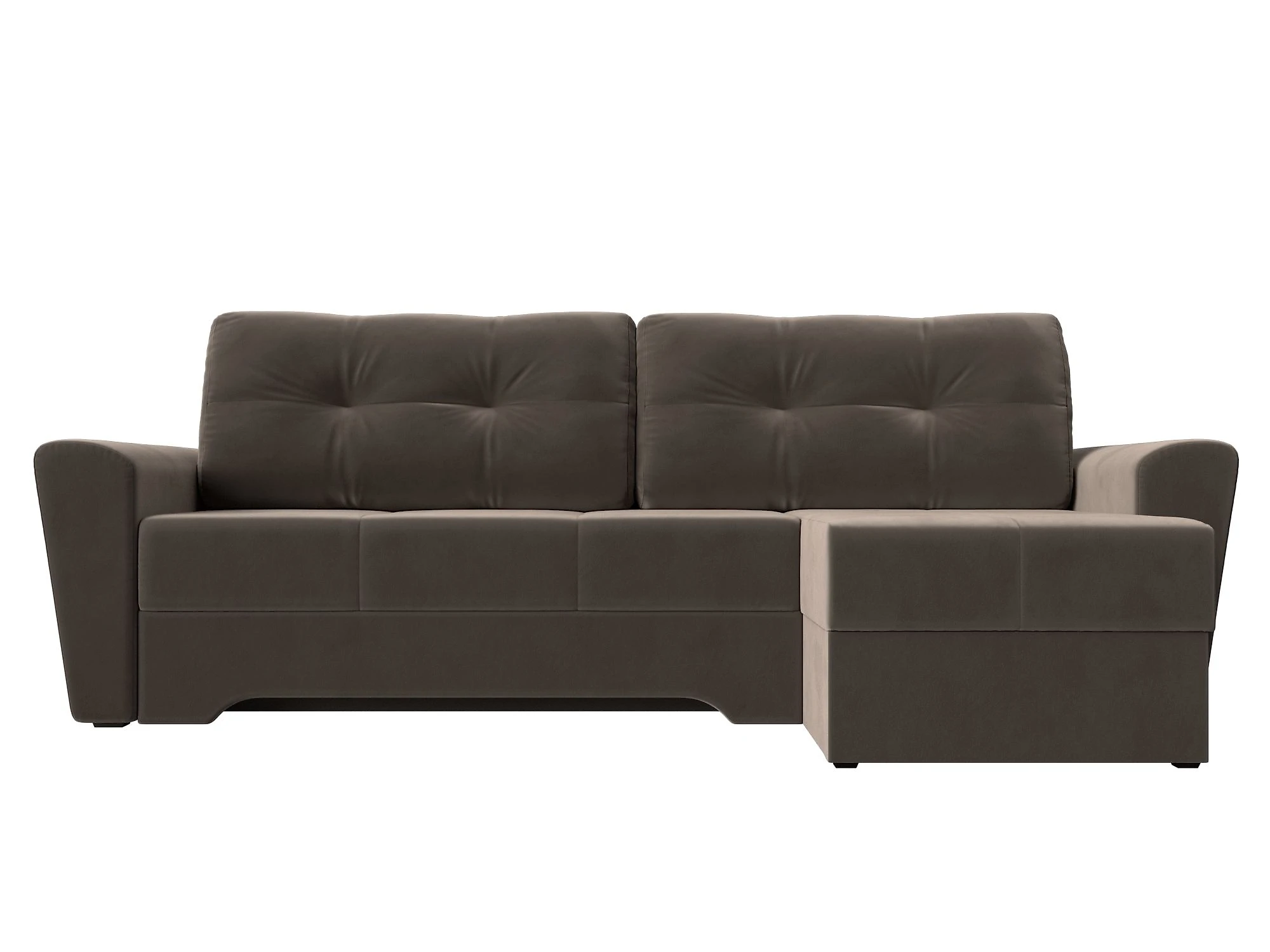 Угловой диван с подушками Амстердам Плюш Дизайн 4