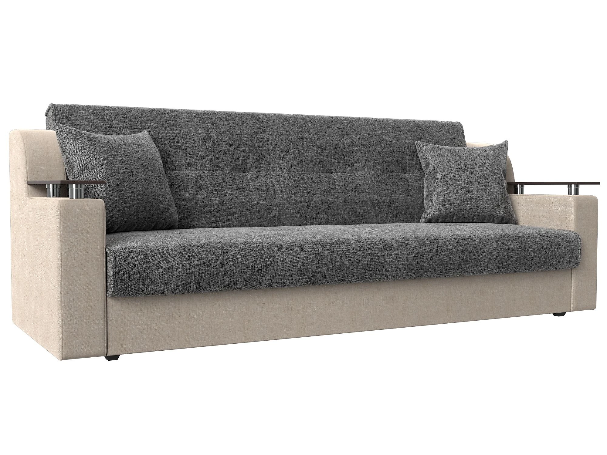 Прямой диван серого цвета книжка Сенатор Кантри Дизайн 6