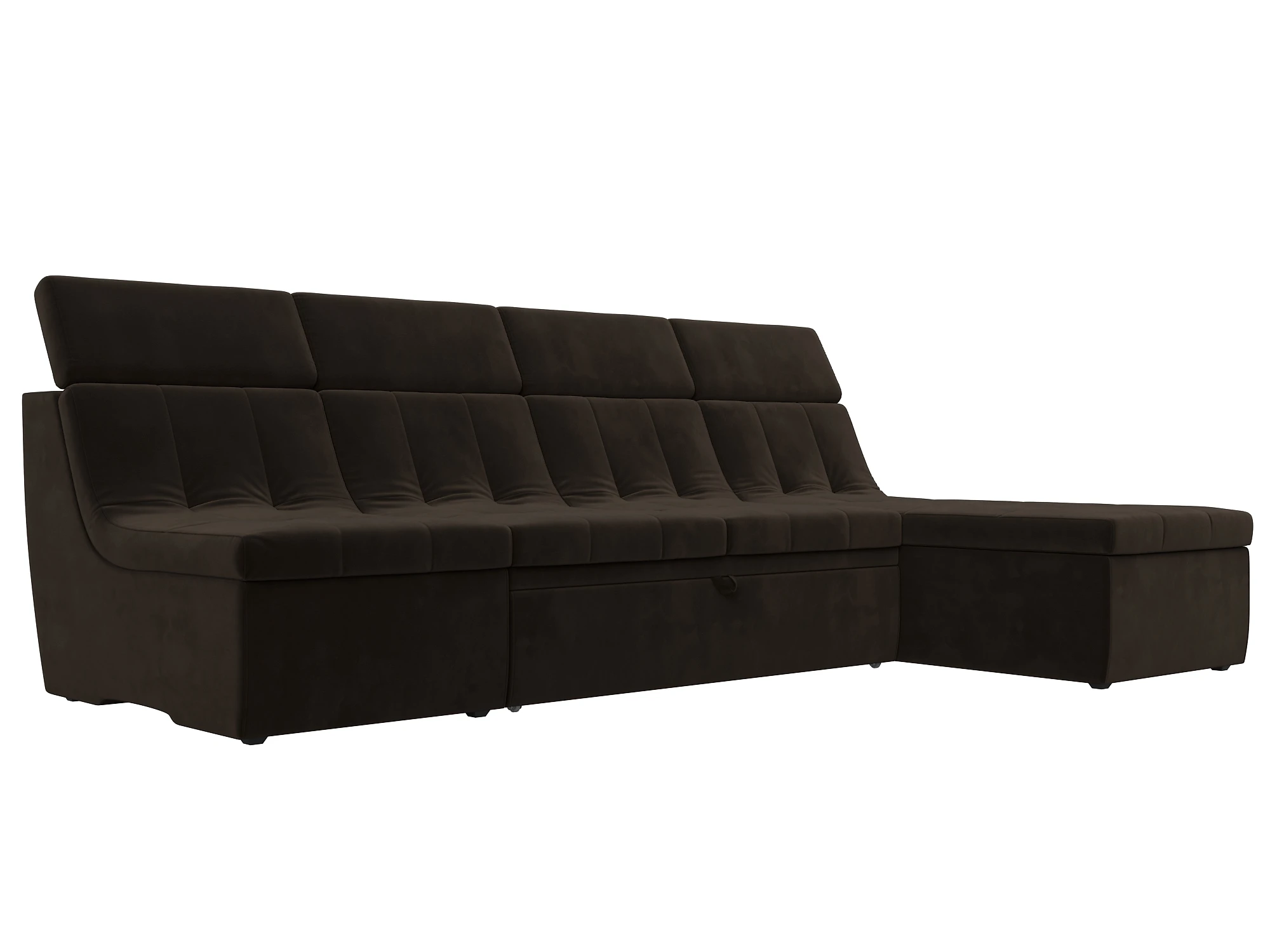 Каштановый угловой диван Холидей Люкс Дизайн 5