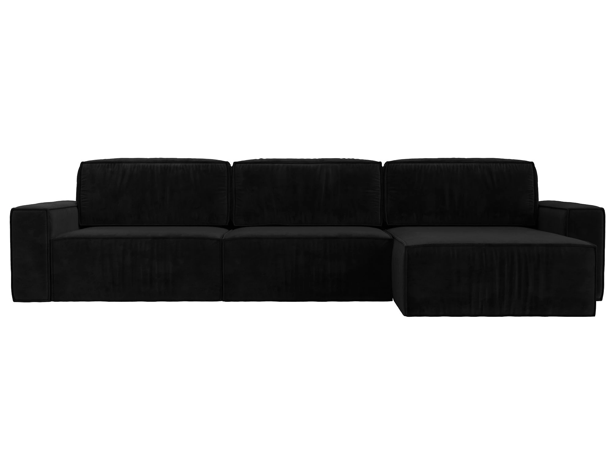 Угловой диван с независимым пружинным блоком Прага Классик лонг Плюш Дизайн 8