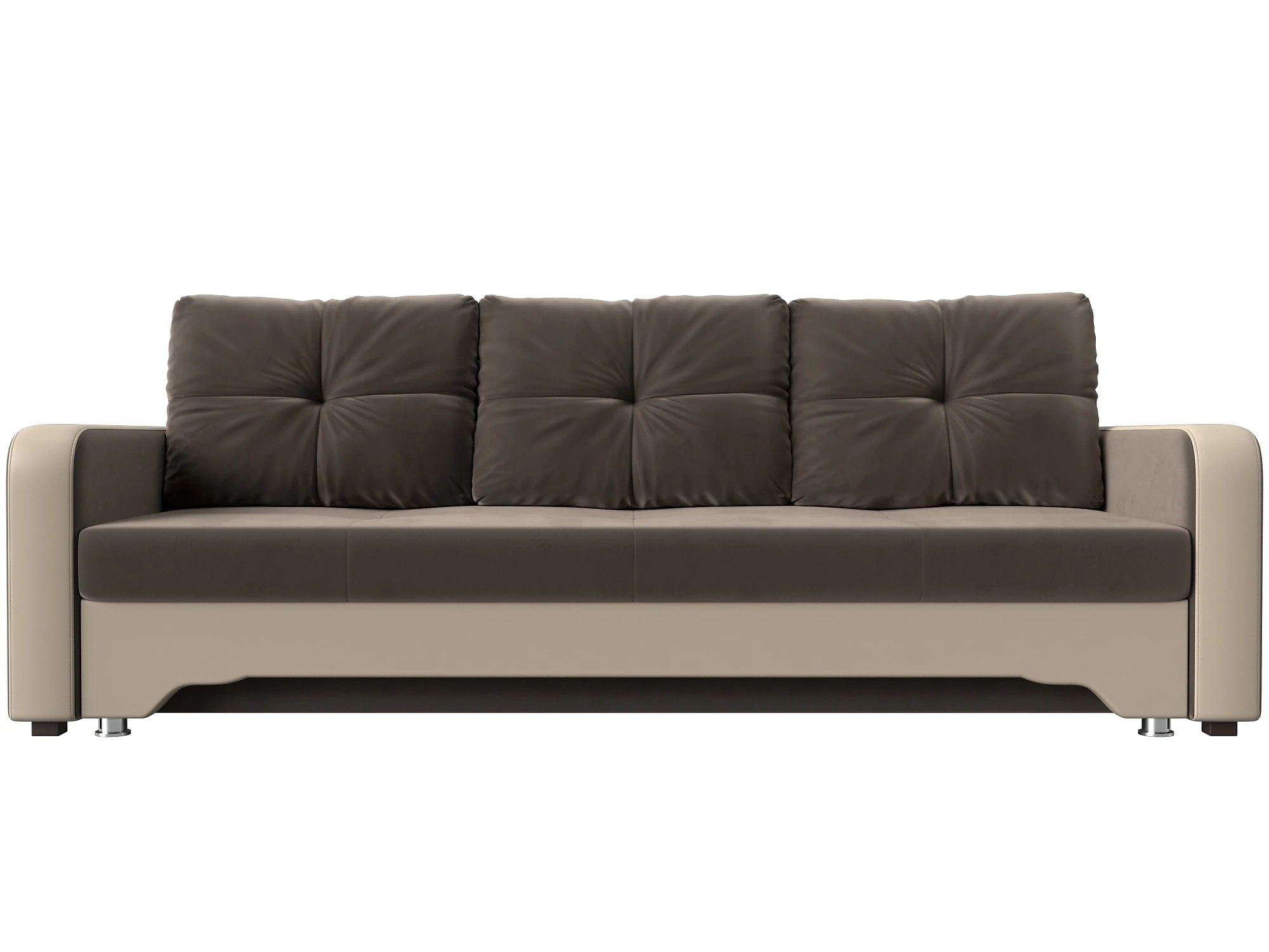 Прямой кожаный диван Ник-3 Плюш Дизайн 5