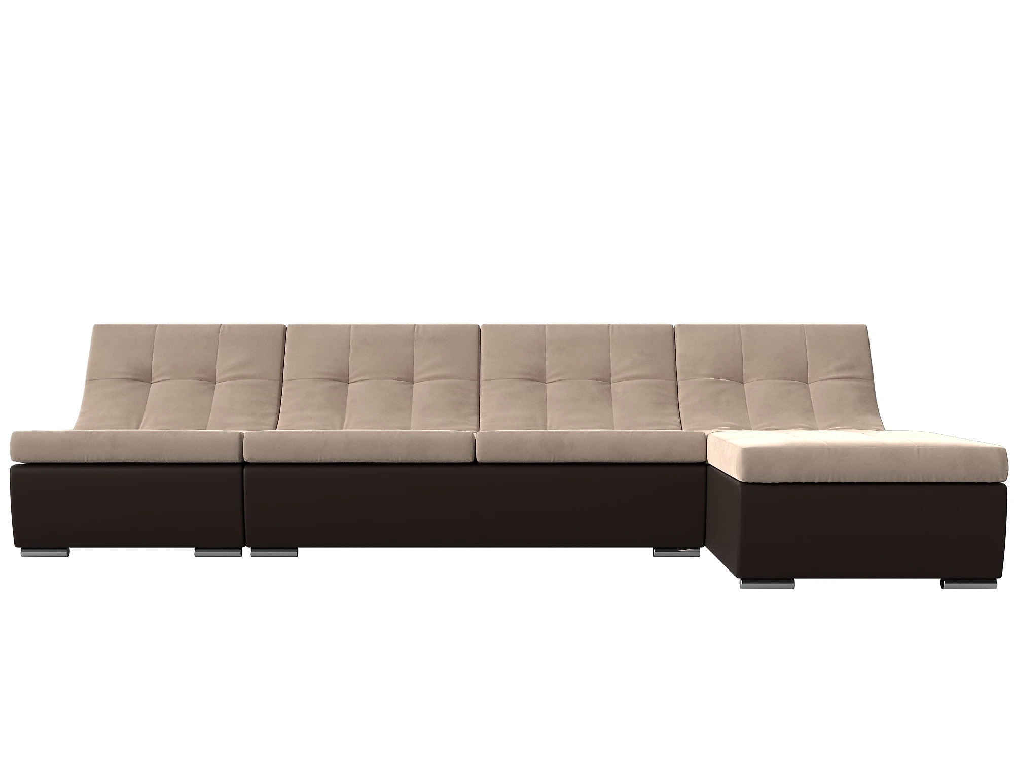 Угловой диван из велюра Монреаль Плюш Дизайн 1