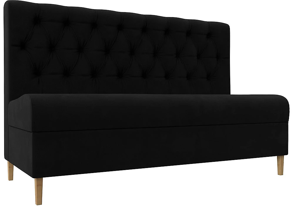 диван с антивандальным покрытием Бремен Плюш Блэк