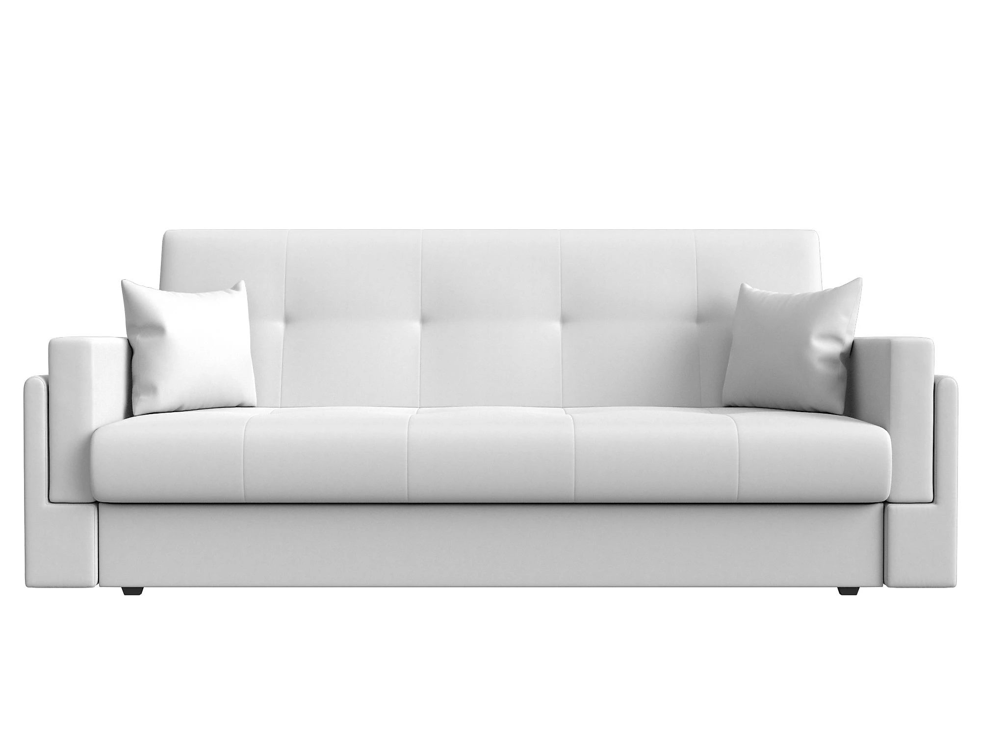Прямой кожаный диван Лига-015 Дизайн 42 книжка