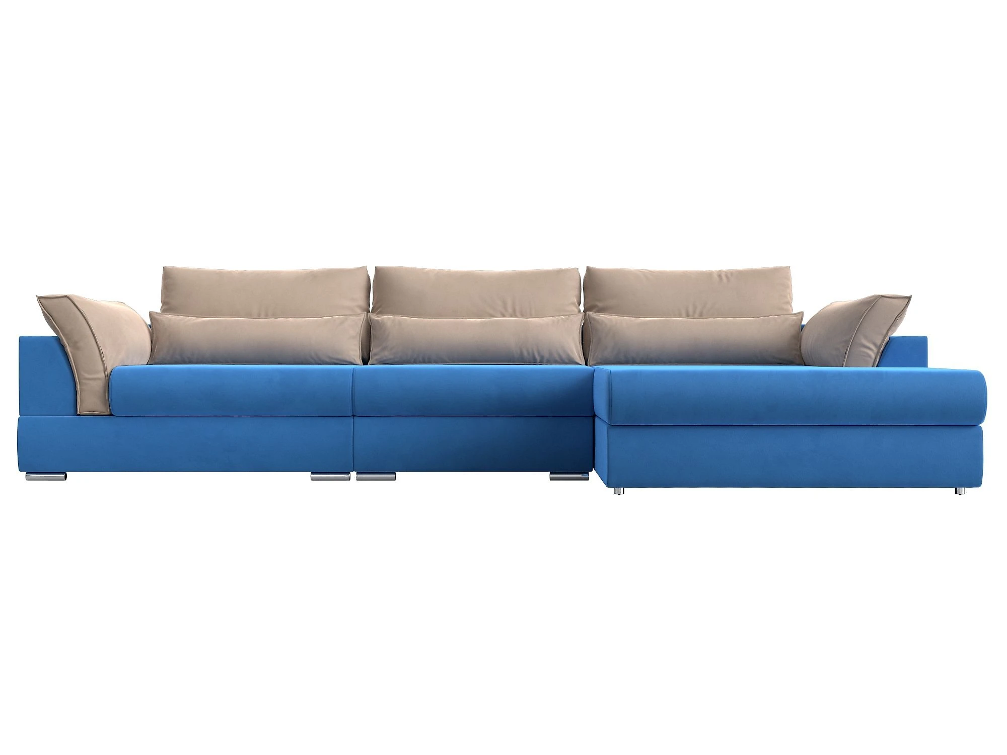 Угловой диван с независимым пружинным блоком Пекин Лонг Плюш Дизайн 9