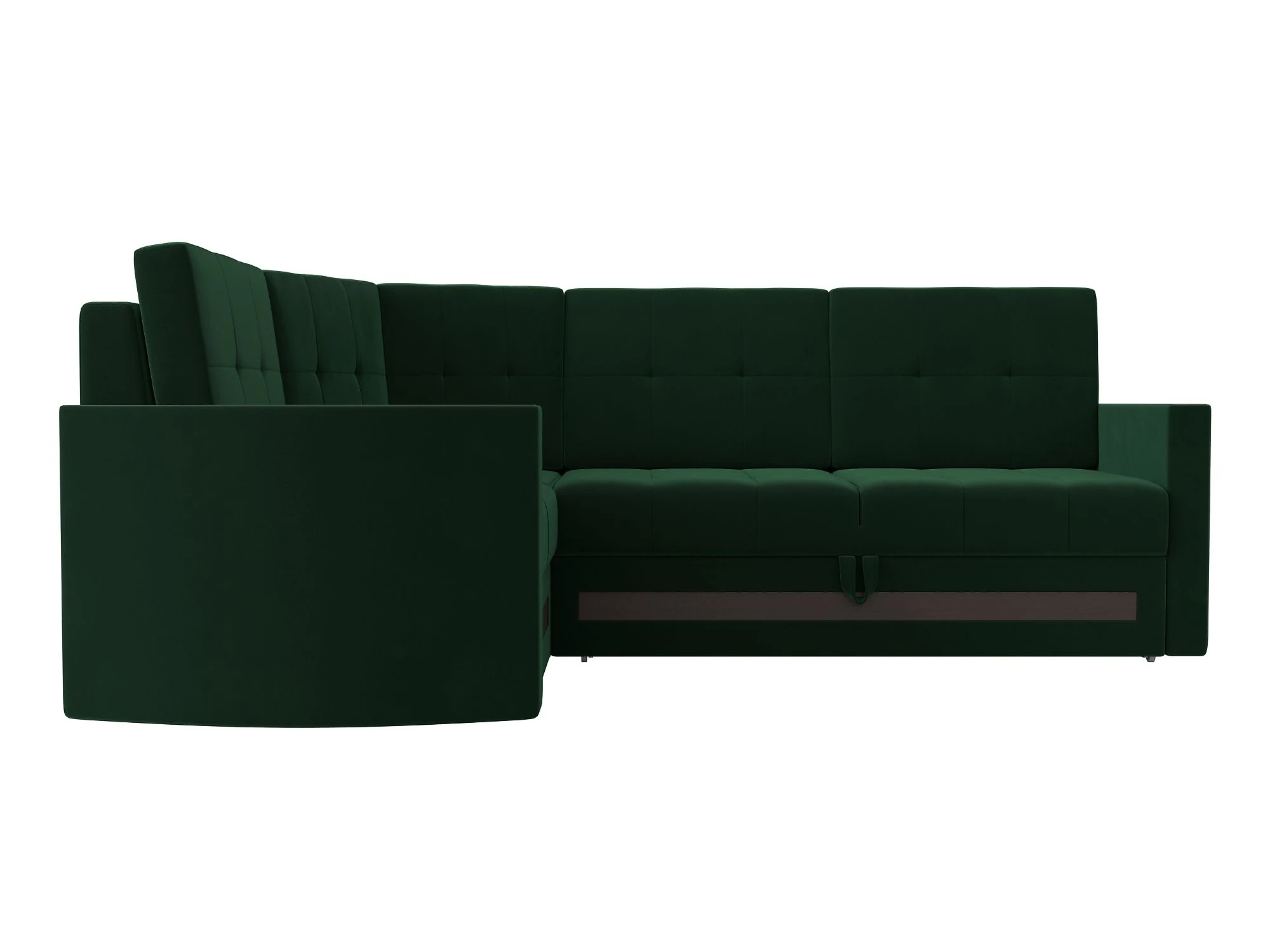 Угловой диван изумрудный Белла Плюш Дизайн 7