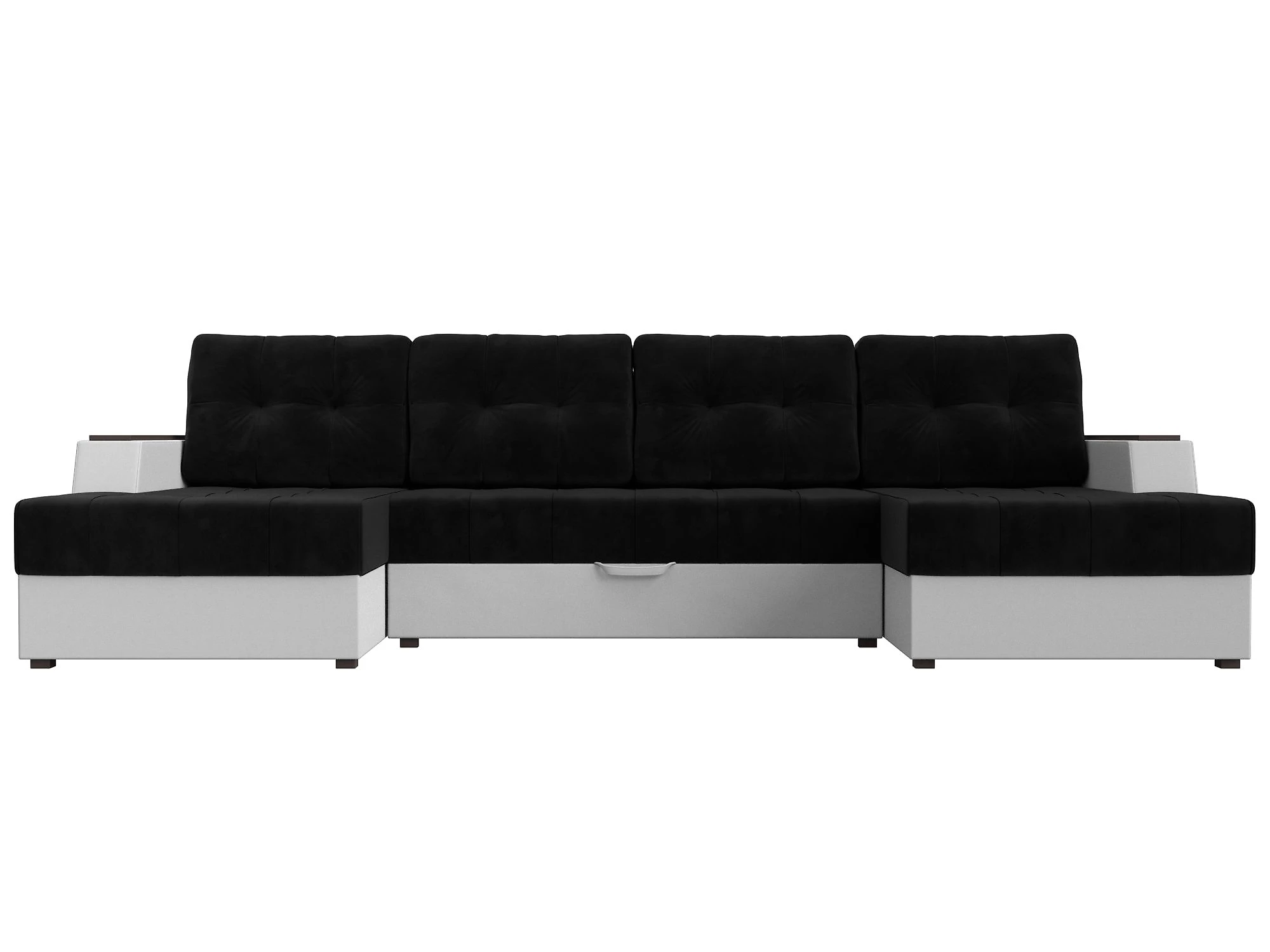 Модульный диван из велюра  Эмир-П Плюш Дизайн 25