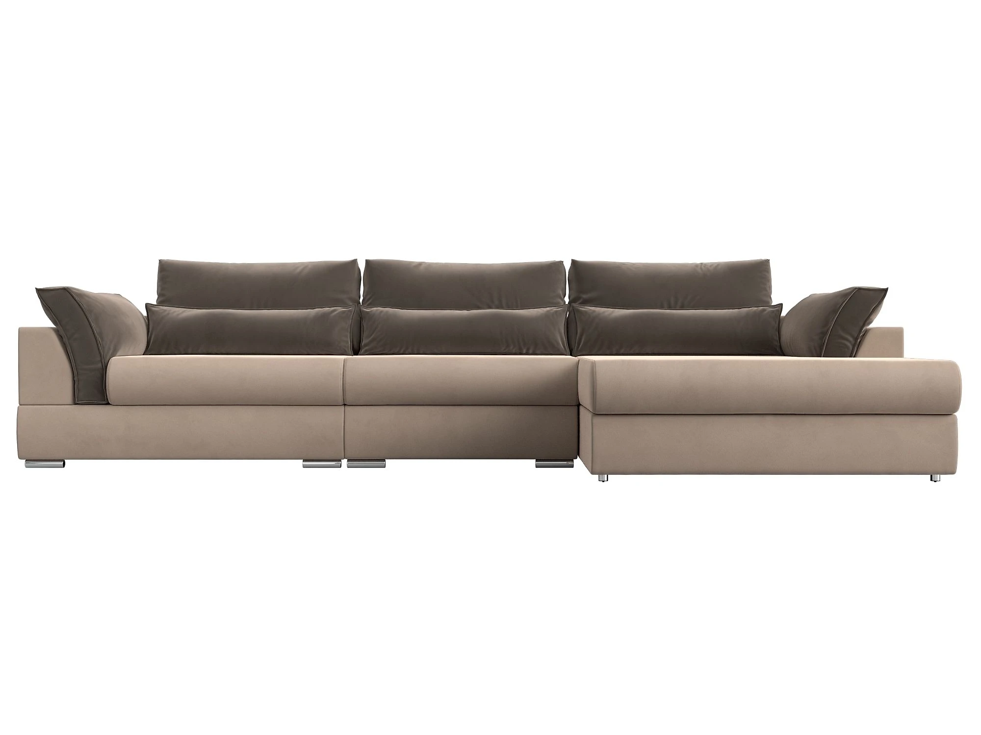 Угловой диван с правым углом Пекин Лонг Плюш Дизайн 4