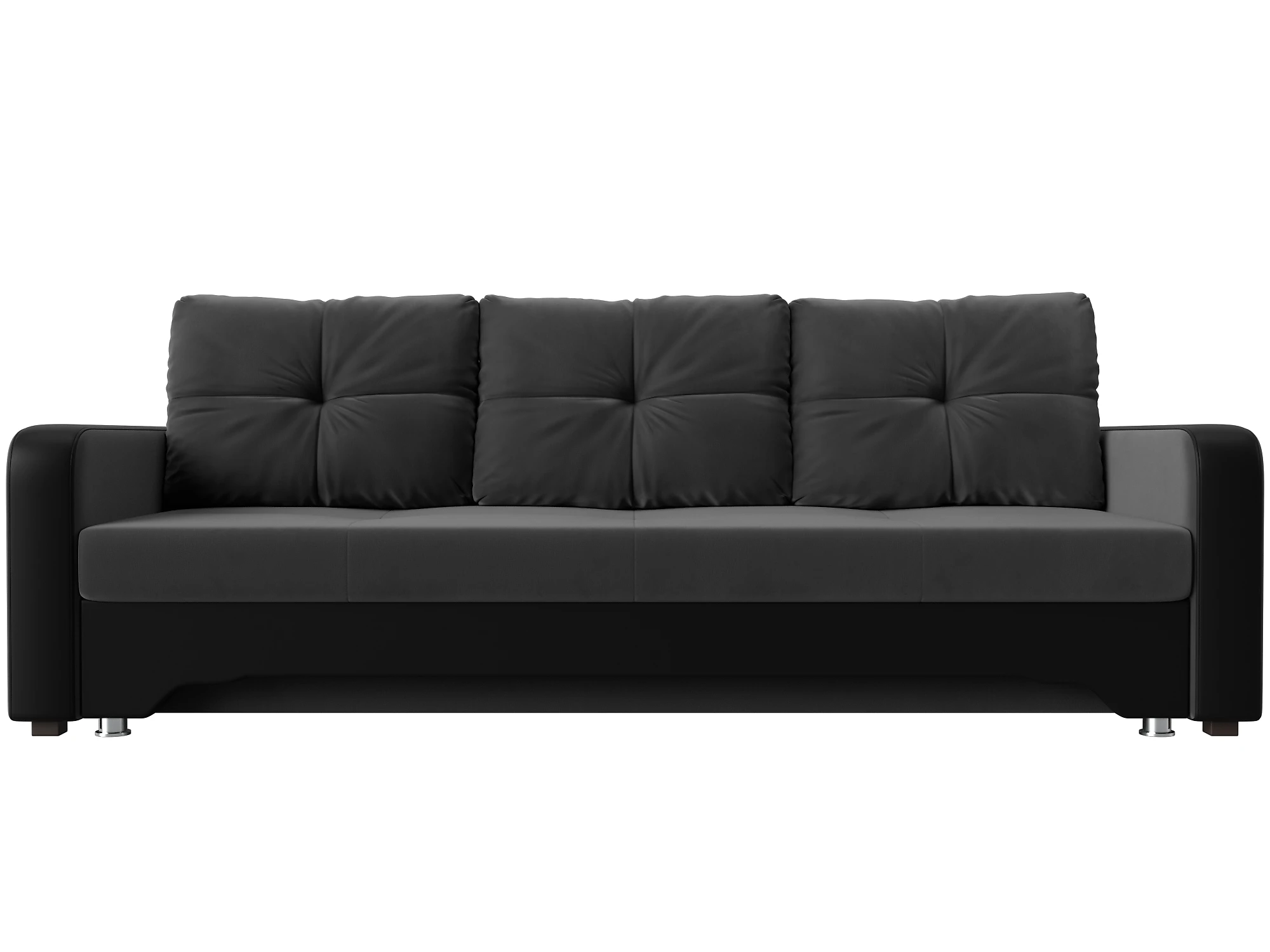 Прямой кожаный диван Ник-3 Плюш Дизайн 6