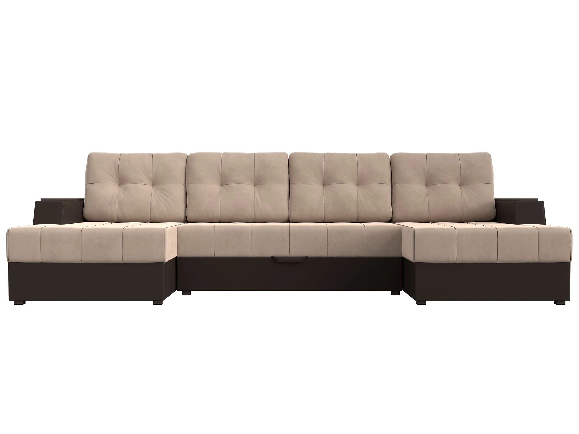 Угловой диван с канапе Эмир-П Плюш Дизайн 17