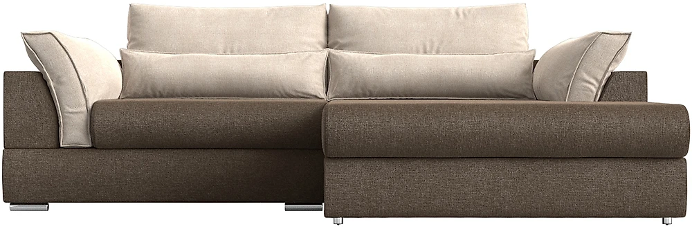 Угловой диван с подушками Пекин Кантри Браун