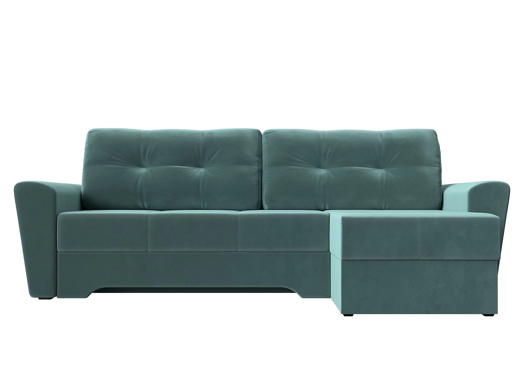 Угловой диван с подушками Амстердам Плюш Дизайн 2