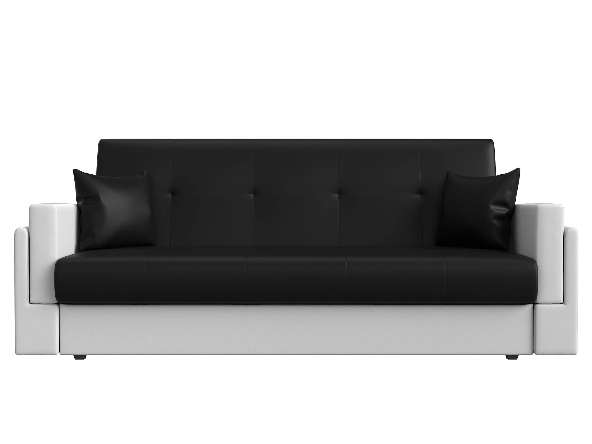 Прямой кожаный диван Лига-015 Дизайн 34 книжка