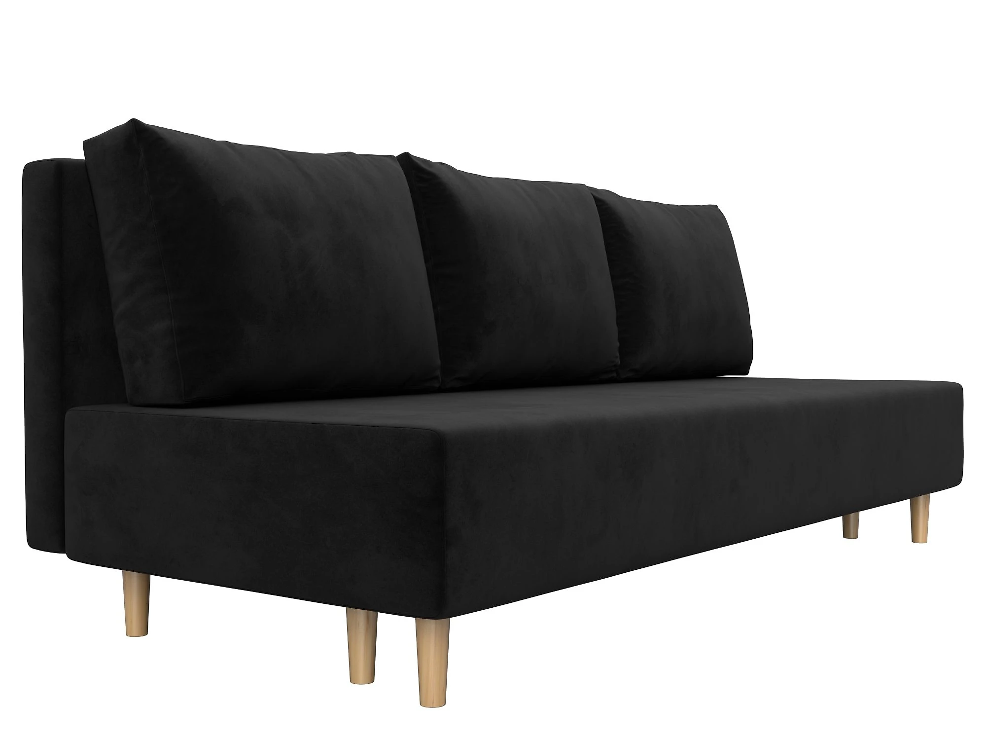 Прямой диван из велюра  Лига-033 Плюш Дизайн 6