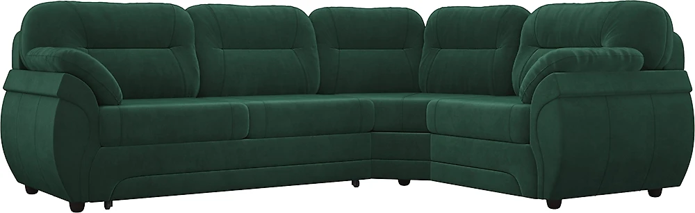 Угловой диван длиной 300 см Бруклин Зеленый