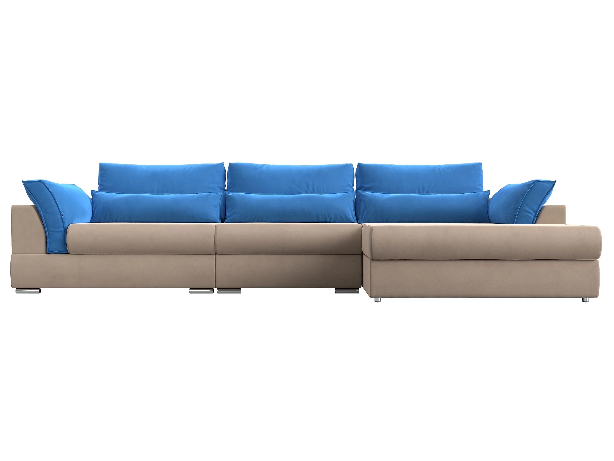 Угловой диван с независимым пружинным блоком Пекин Лонг Плюш Дизайн 2