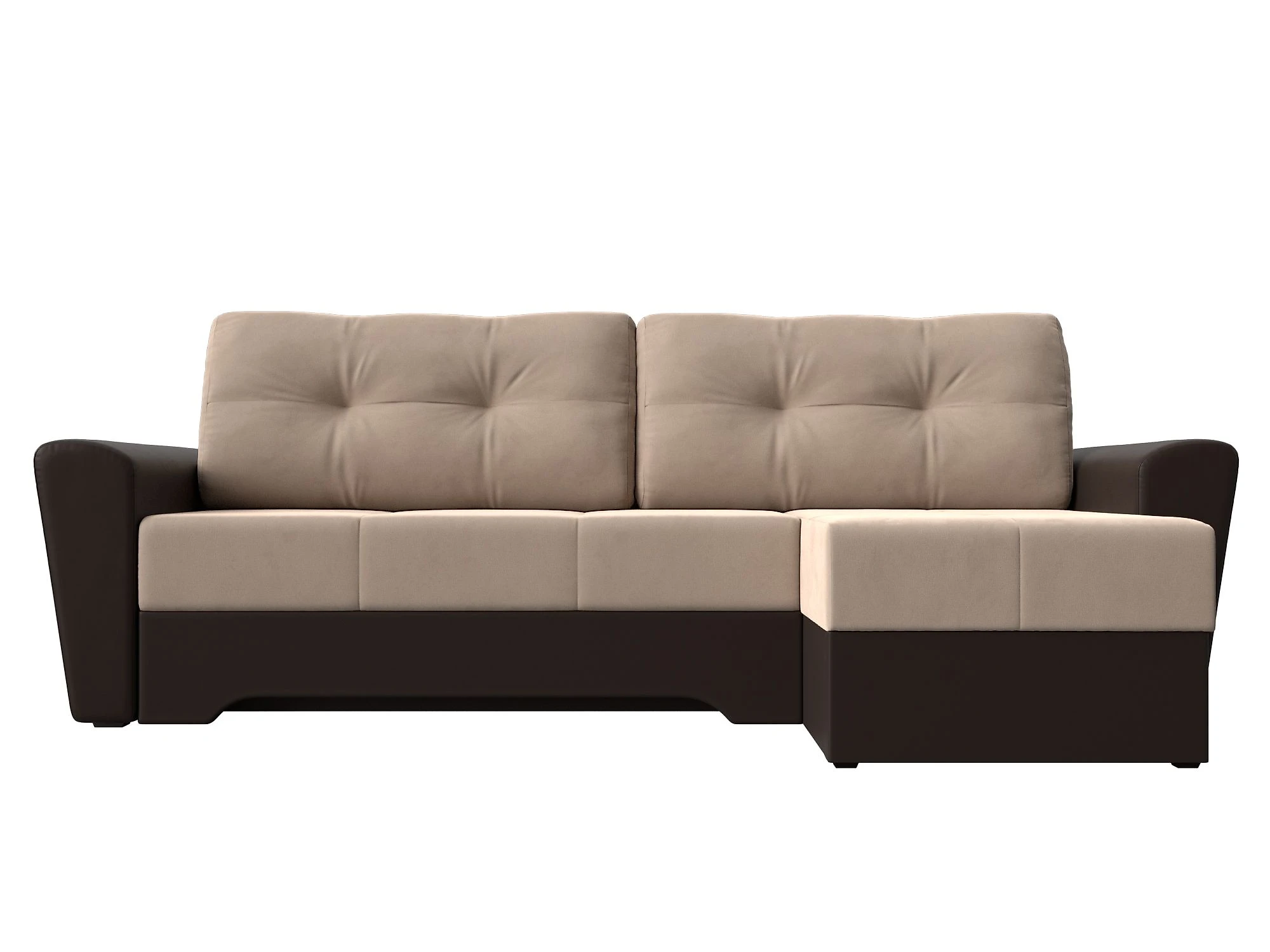 Угловой диван с подушками Амстердам Плюш Дизайн 9