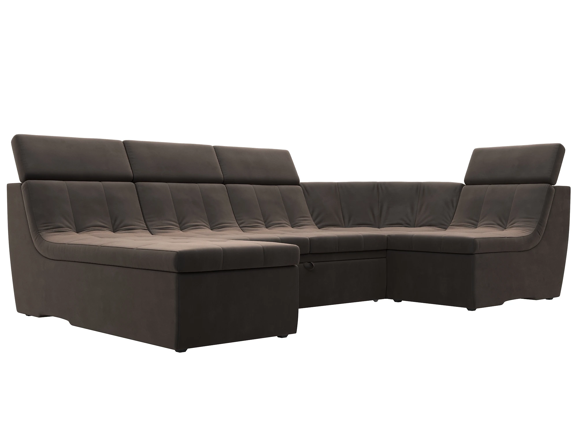 Модульный диван из велюра  Холидей Люкс-П Плюш Дизайн 5