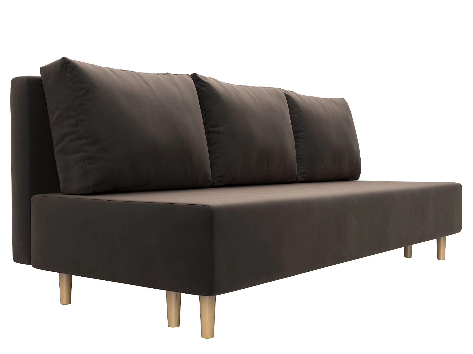 Прямой диван из велюра  Лига-033 Плюш Дизайн 4