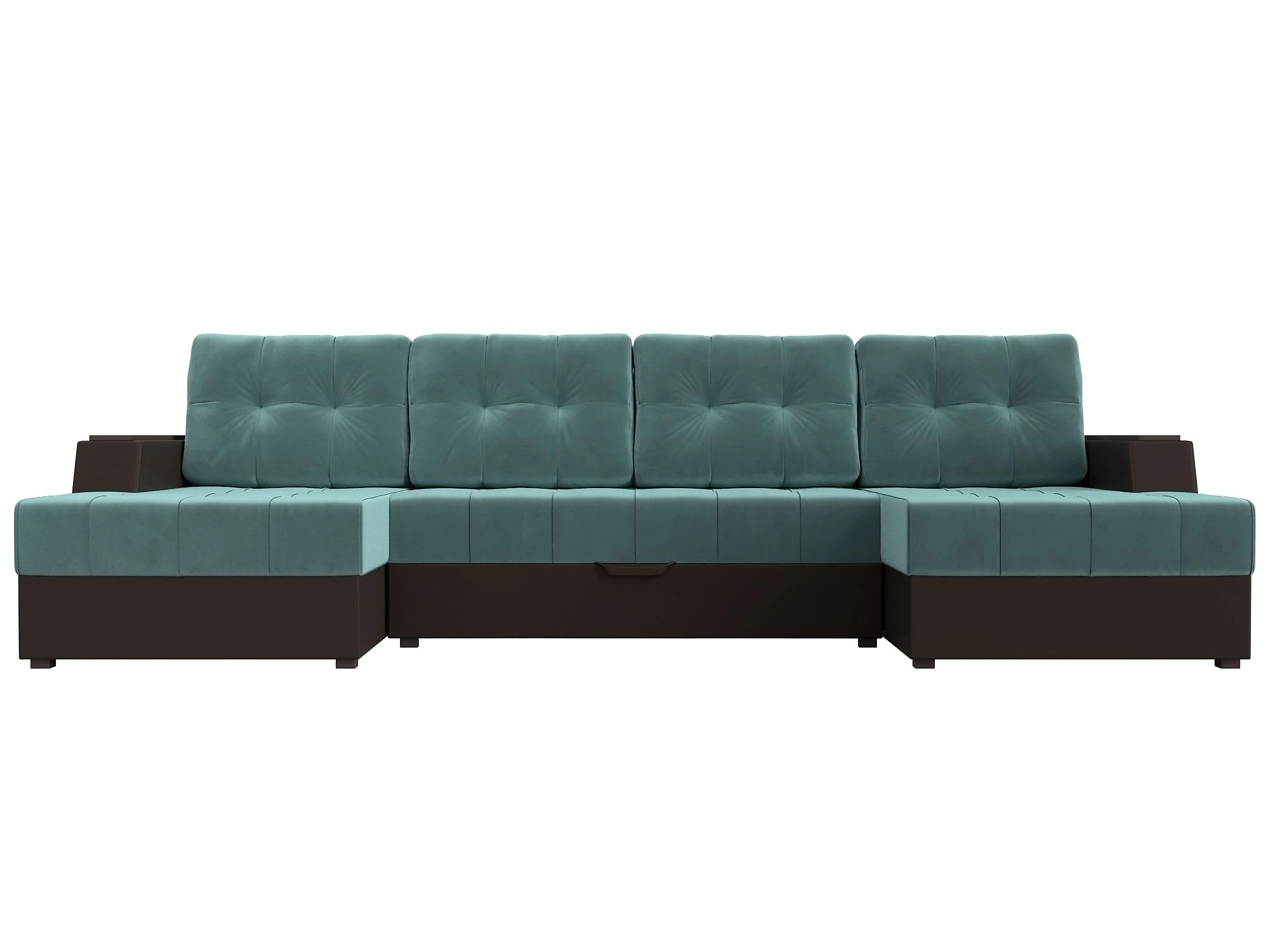Угловой диван с канапе Эмир-П Плюш Дизайн 18
