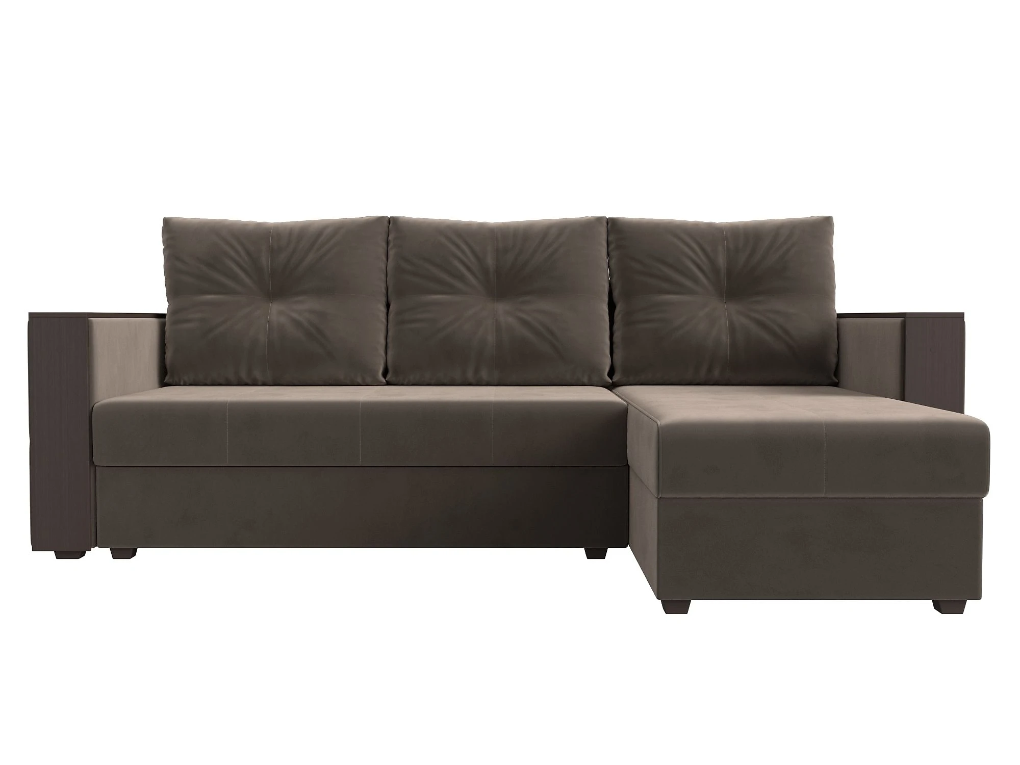 Угловой диван из велюра Валенсия Лайт Плюш Дизайн 5
