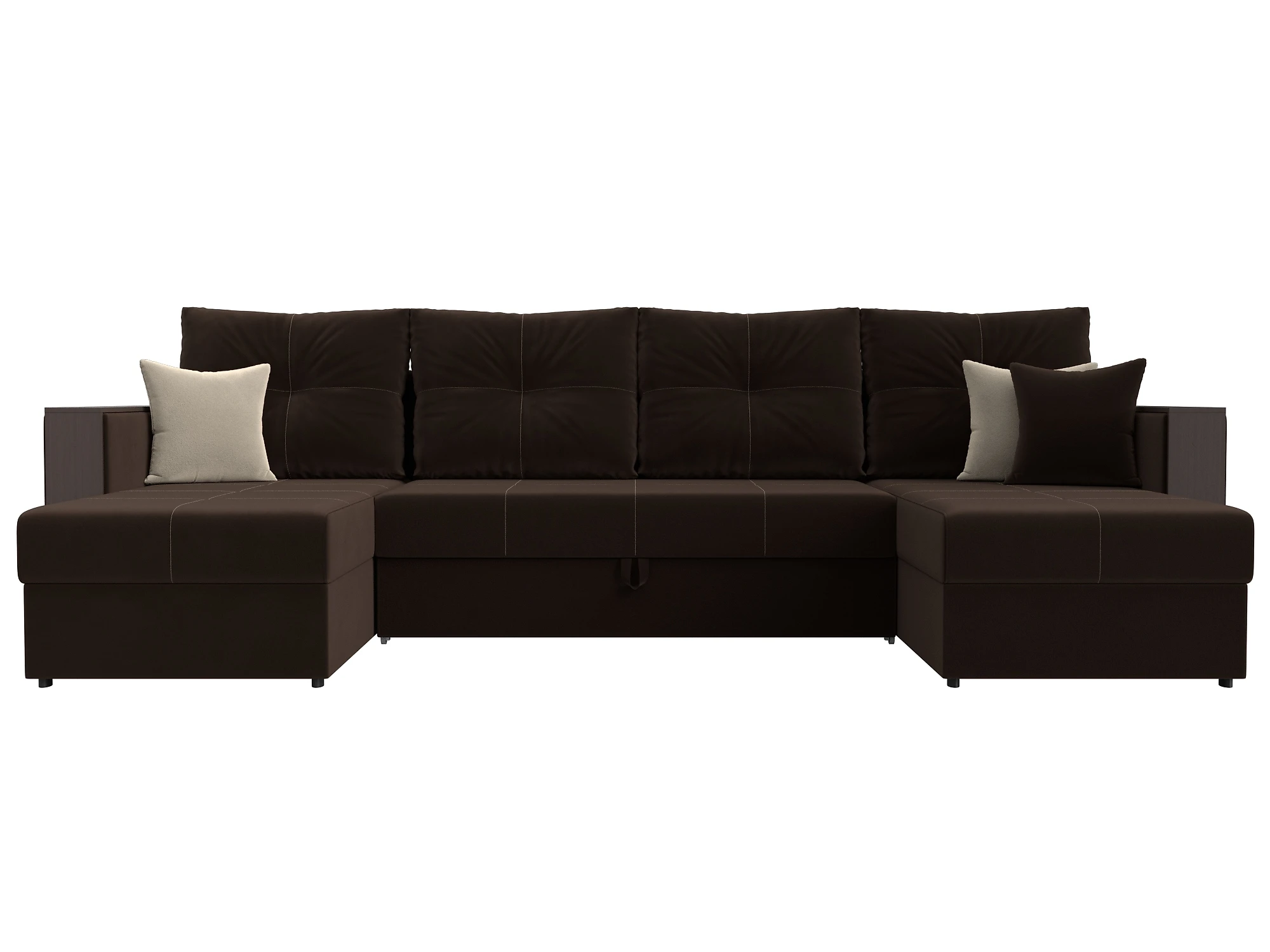 Угловой диван с подушками Валенсия-П Дизайн 3