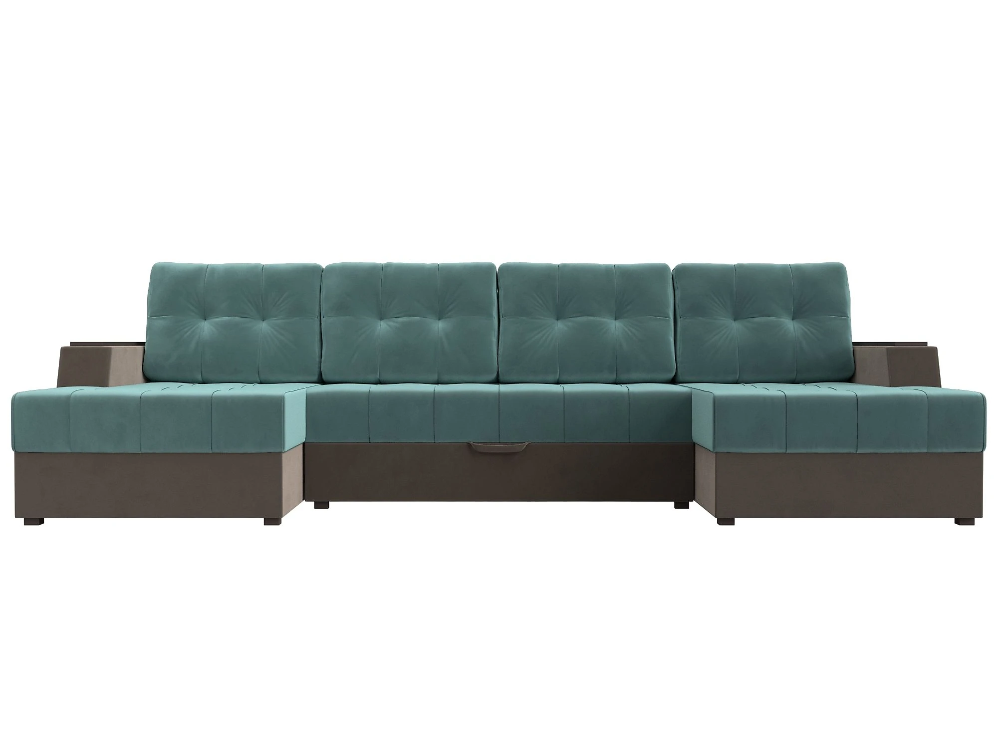 Угловой диван с канапе Эмир-П Плюш Дизайн 10