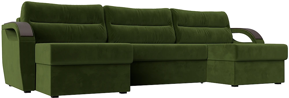 диван зеленого цвета Форсайт Вельвет Грин