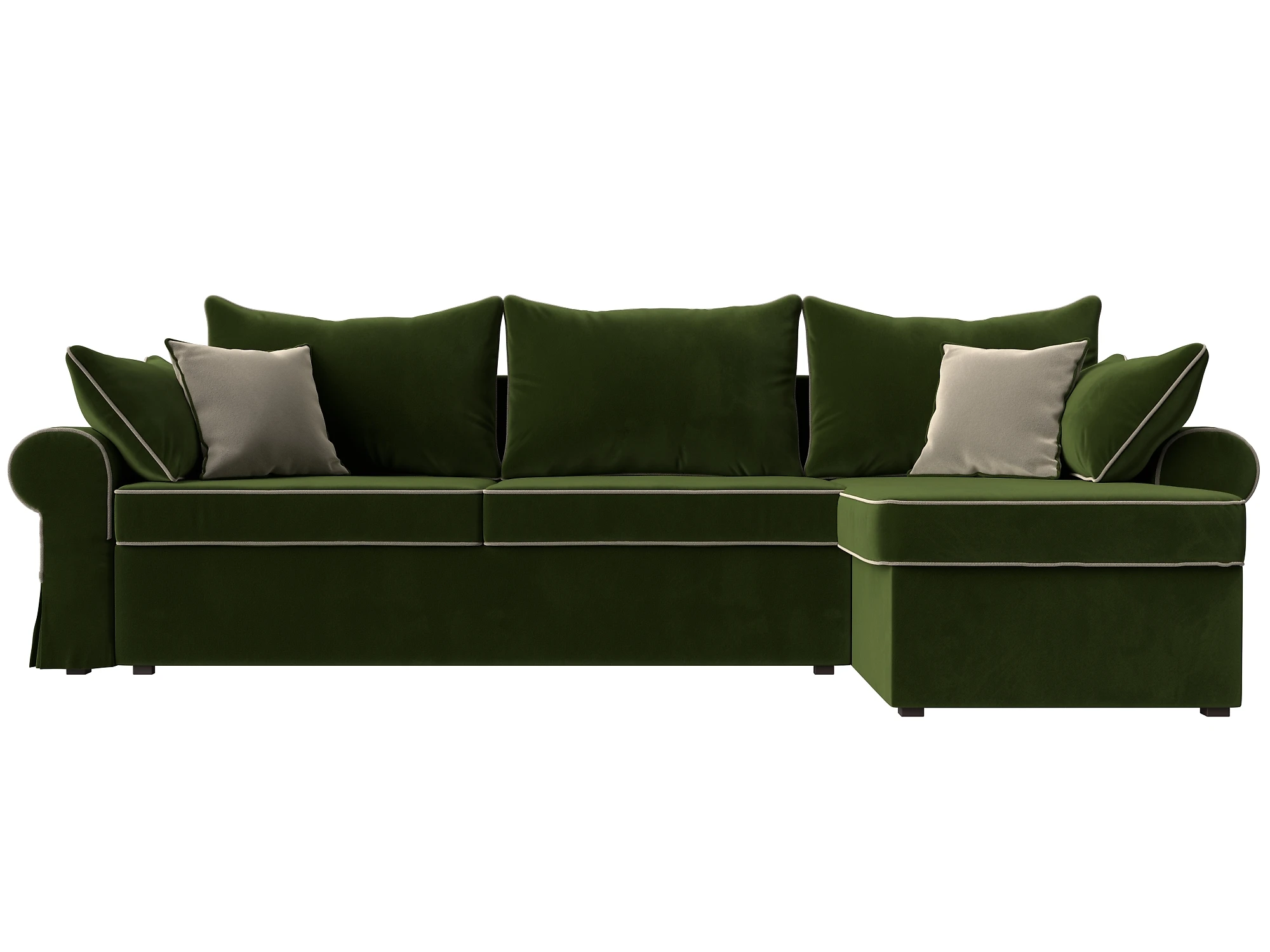 Угловой диван изумрудный Элис Дизайн 4