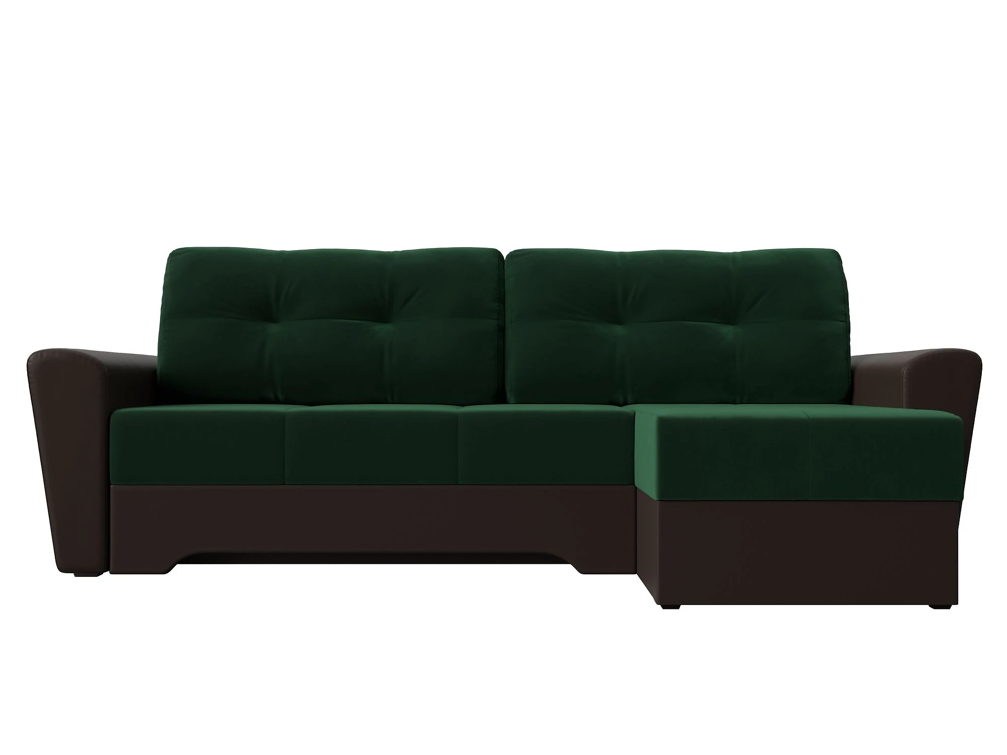 Угловой диван изумрудный Амстердам Плюш Дизайн 12