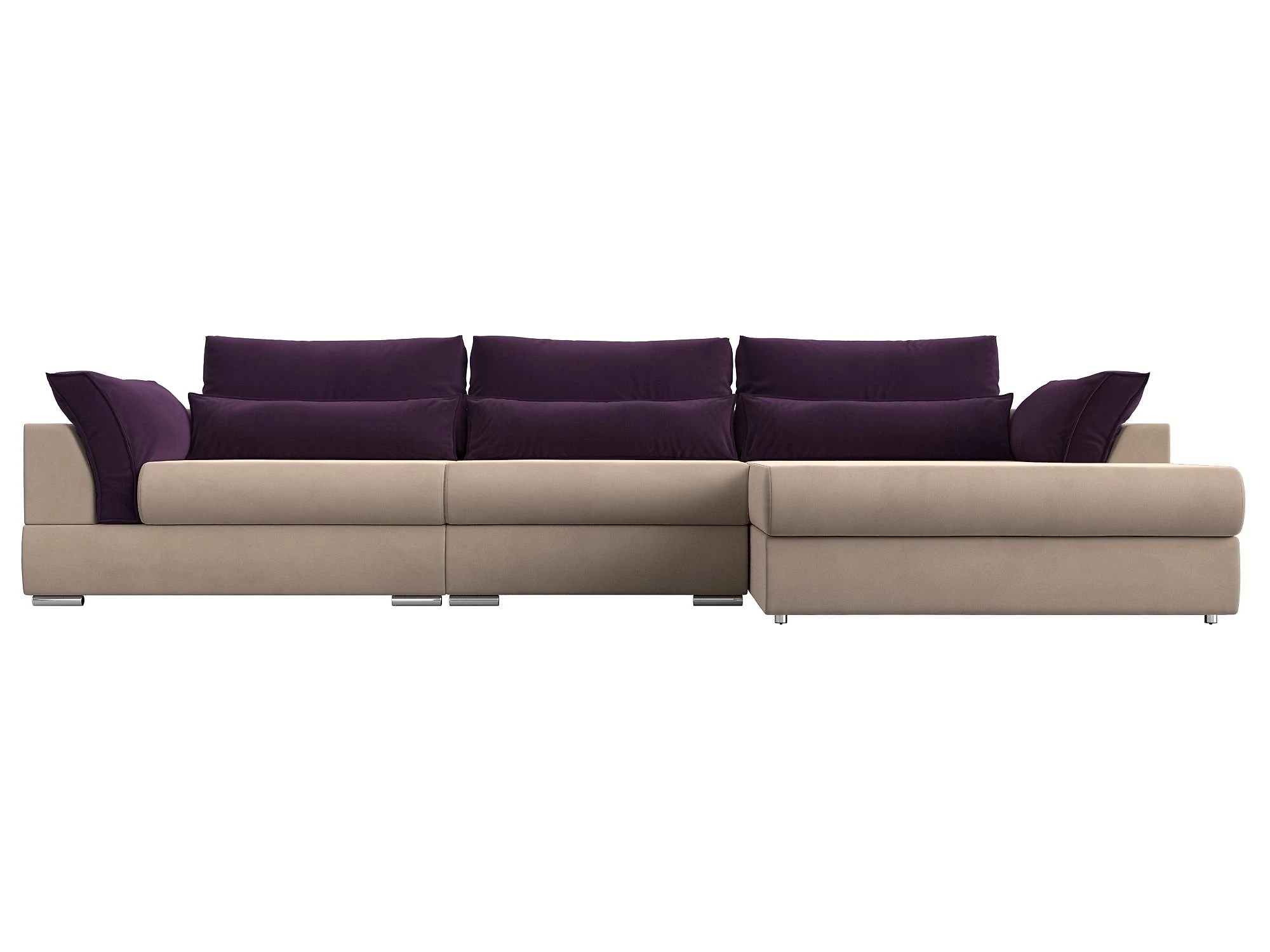 Угловой диван с независимым пружинным блоком Пекин Лонг Плюш Дизайн 6