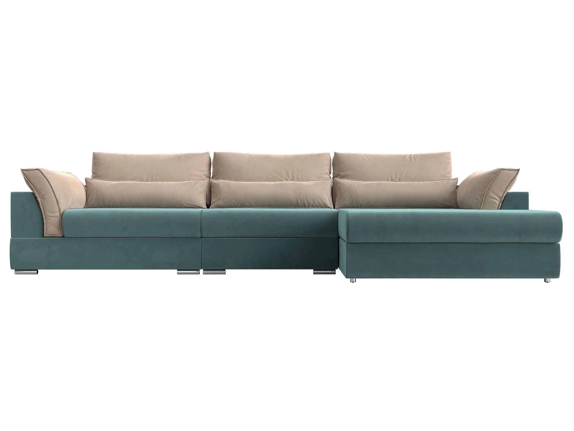 Угловой диван с ящиком для белья Пекин Лонг Плюш Дизайн 8