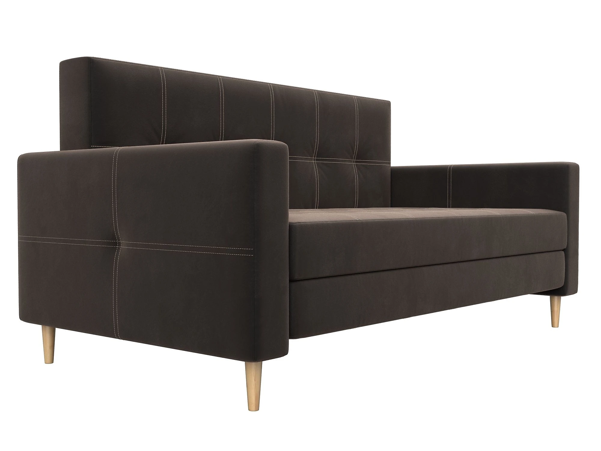 Прямой диван из велюра  Лига-038 Плюш Дизайн 4