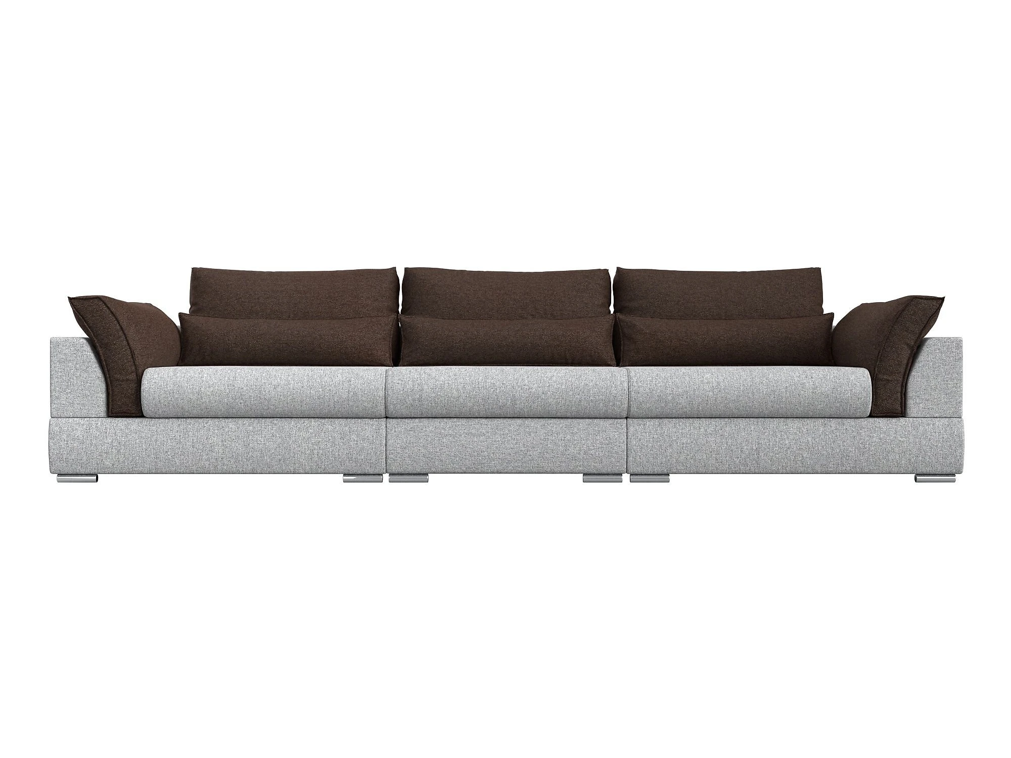Прямой диван серого цвета Пекин Лонг Кантри Дизайн 9